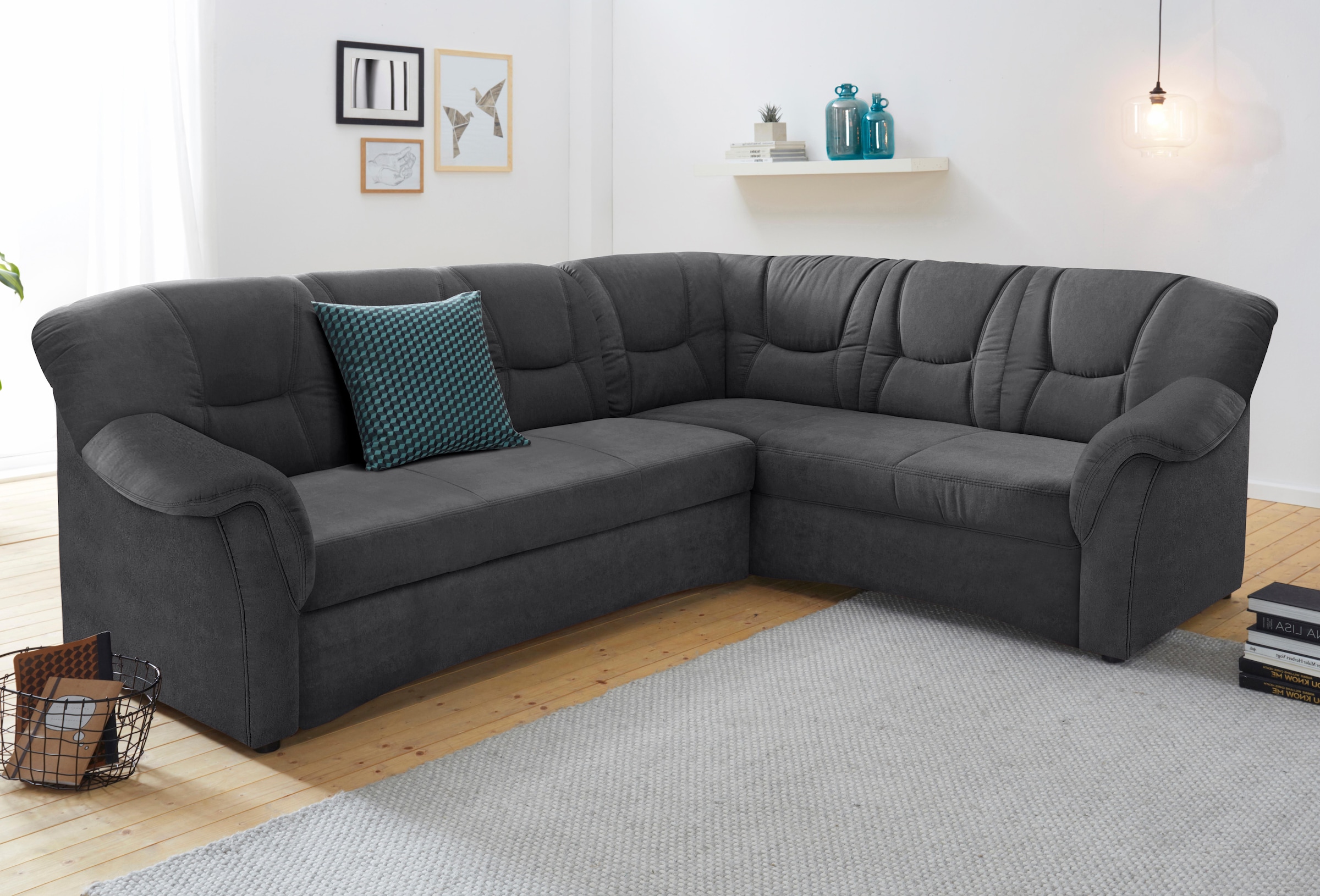 DOMO collection Ecksofa "Sarafina L-Form", wahlweise mit Bettfunktion, opti günstig online kaufen