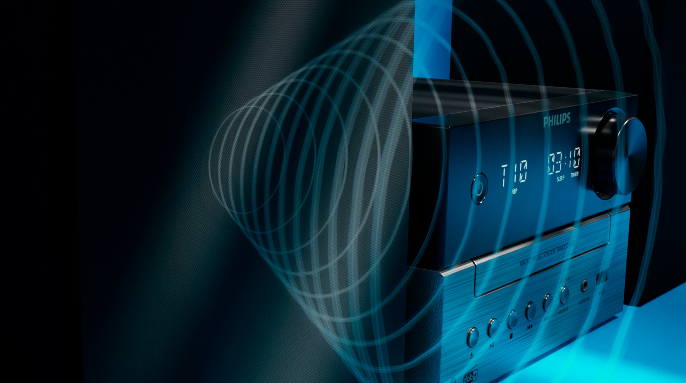 Philips Stereoanlage »TAM3505M2/12«, (Bluetooth Automatische Senderverfolgung-Digitalradio (DAB+)-FM-Tuner mit RDS 20 W)
