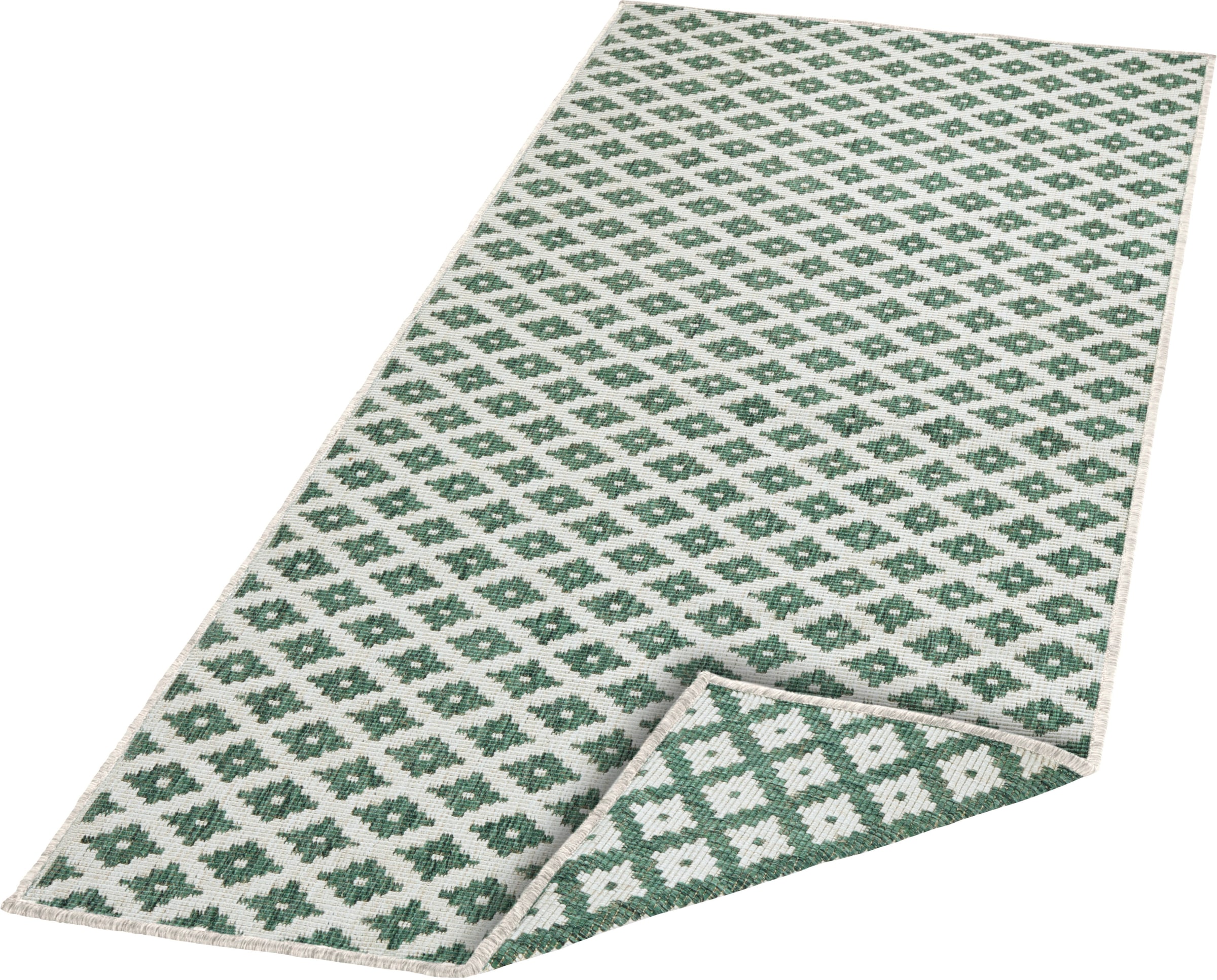 NORTHRUGS Teppich »Nizza Wendeteppich«, rechteckig, 5 mm Höhe, In-& Outdoor, Wetterfest, Balkon, Läufer, Wohnzimmer, Wasserfest