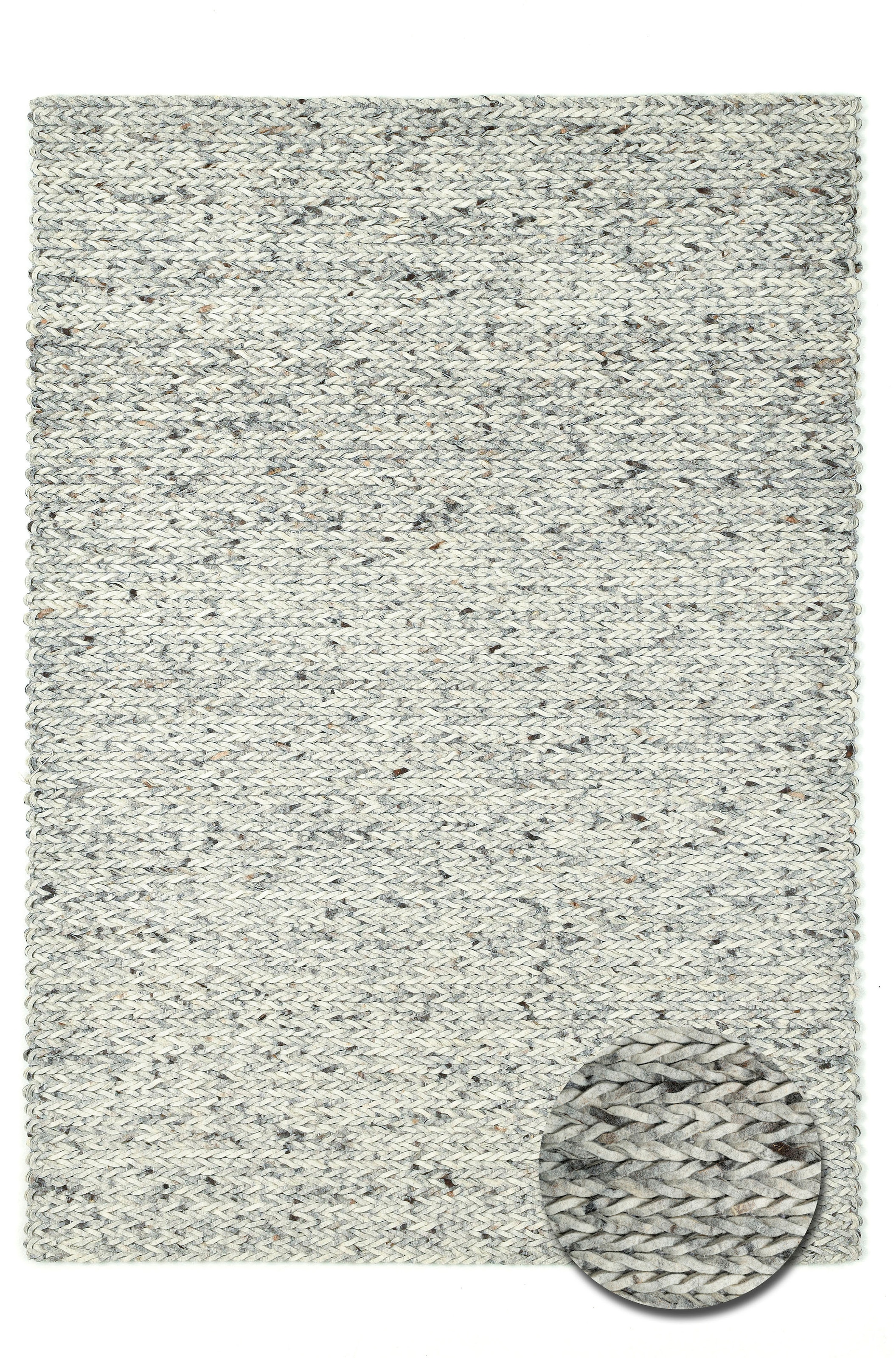 THEKO Wollteppich »Arlberg«, rechteckig, 23 mm Höhe, reine Wolle, Strickoptik, ideal im Wohnzimmer & Schlafzimmer