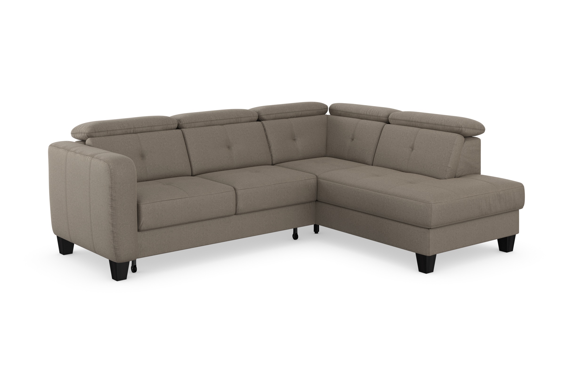 sit&more Ecksofa »Belluci L-Form«, inklusive Federkern, wahlweise mit Bettfunktion und Bettkasten