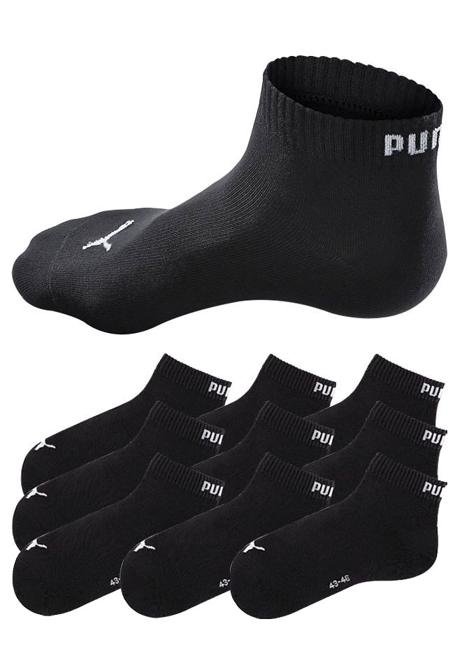 PUMA Kurzsocken, (9 Paar), mit eingestricktem Markenlogo