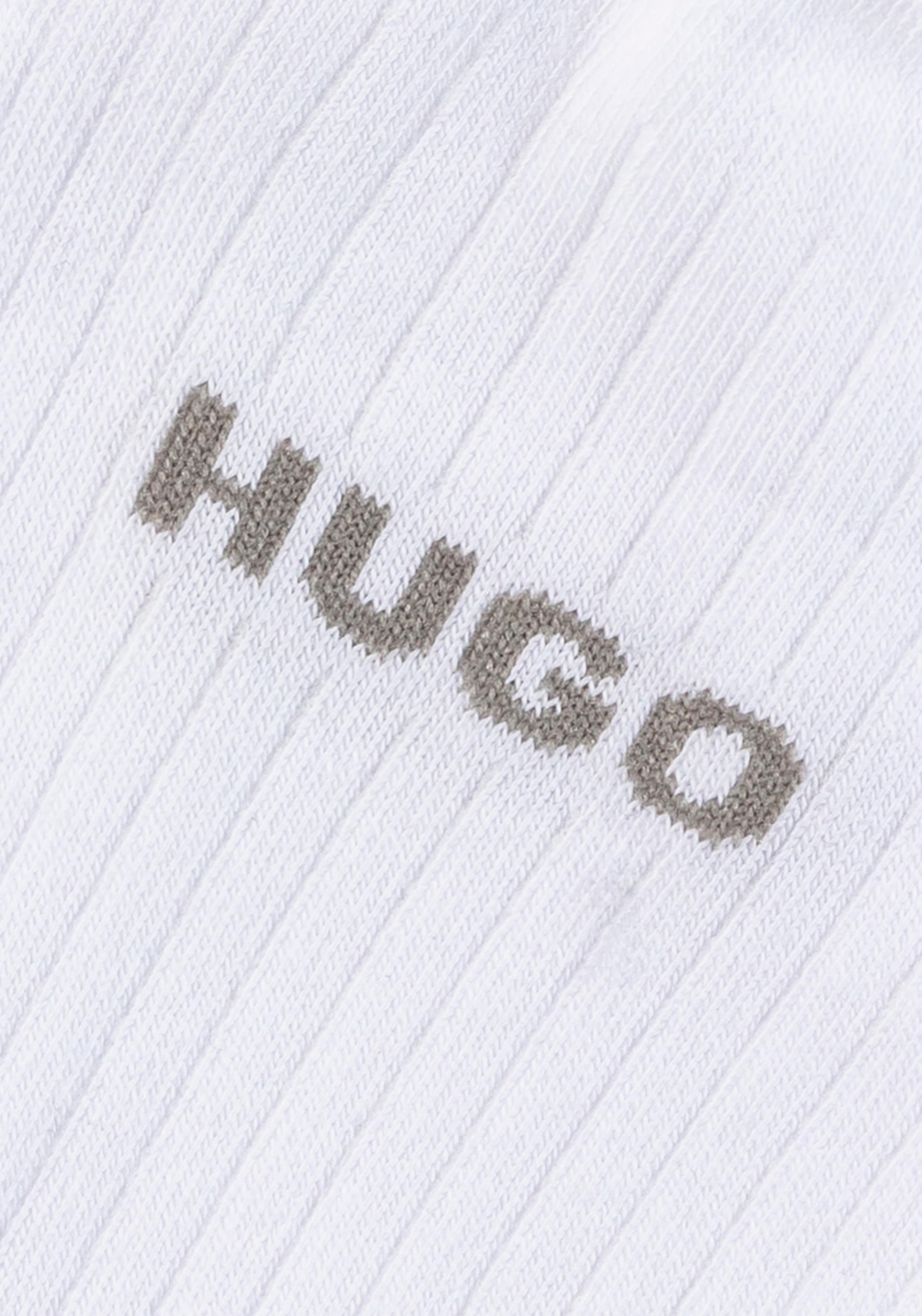 HUGO Underwear Freizeitsocken »2P QS FINE RIB CC« mit großem Logo