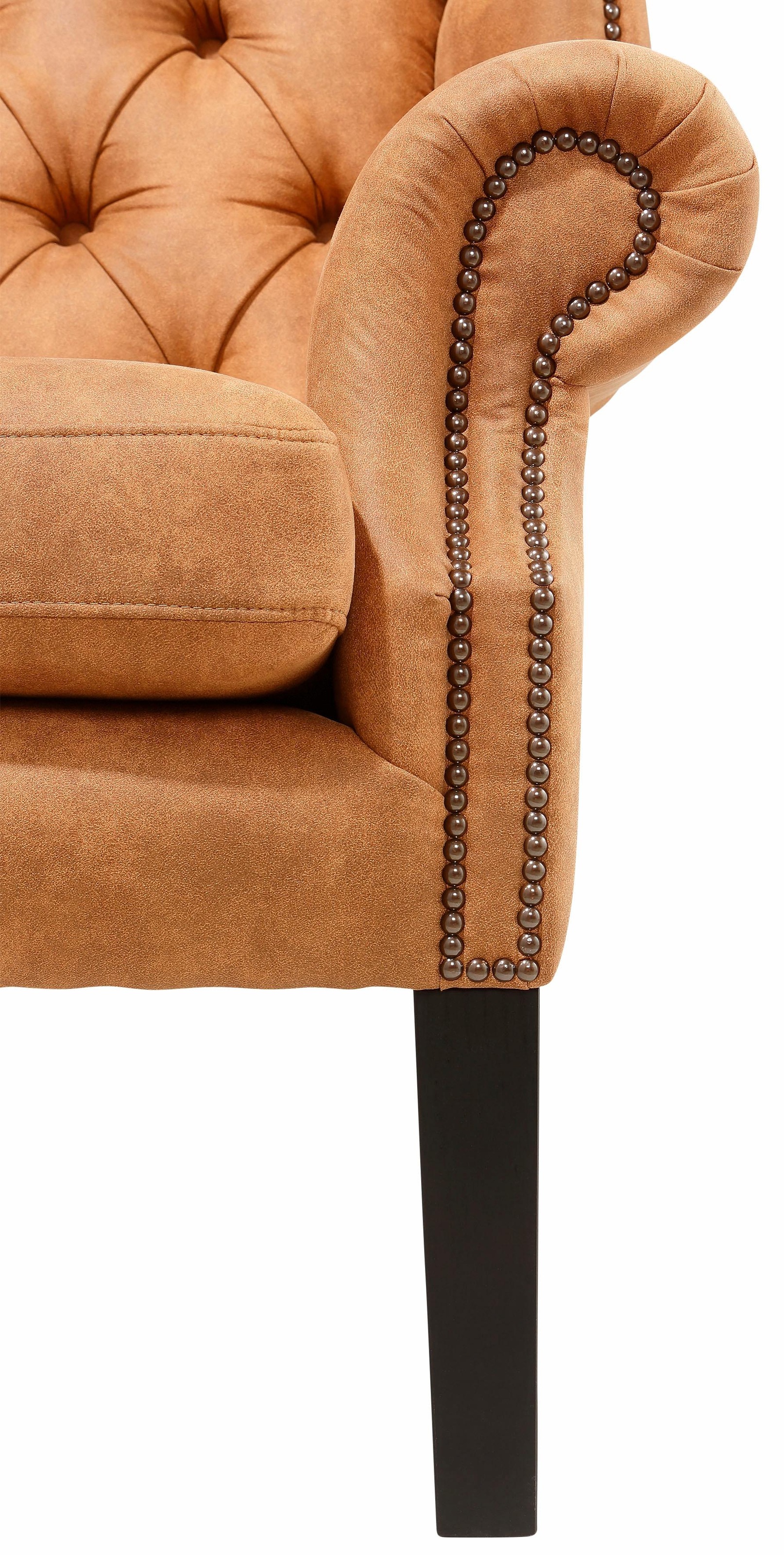 Home affaire Sessel »Bedford Ohrensessel Chesterfield«, mit aufwendiger Knopfheftung und geschwungenen Armlehnen