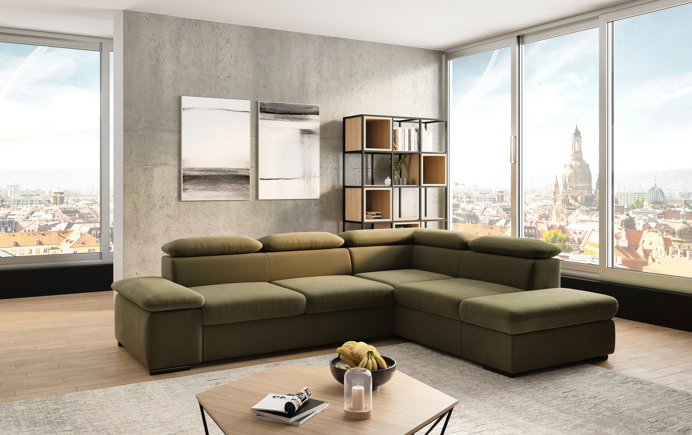 sit&more Ecksofa »Alcudia L-Form«, mit Armteilverstellung, optional Kopfteilverstellung und Bettfunktion