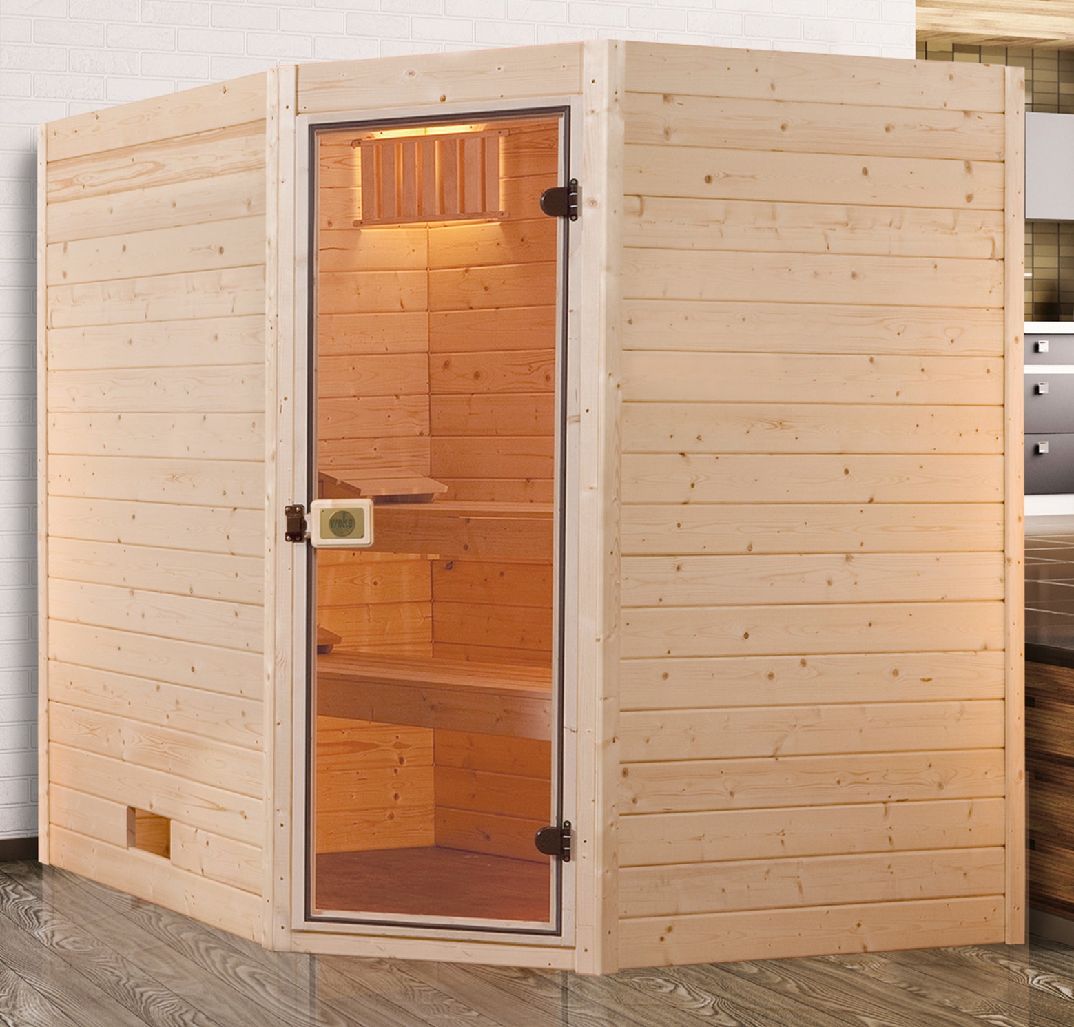 weka Sauna »Valida Eck 3« ohne Ofen