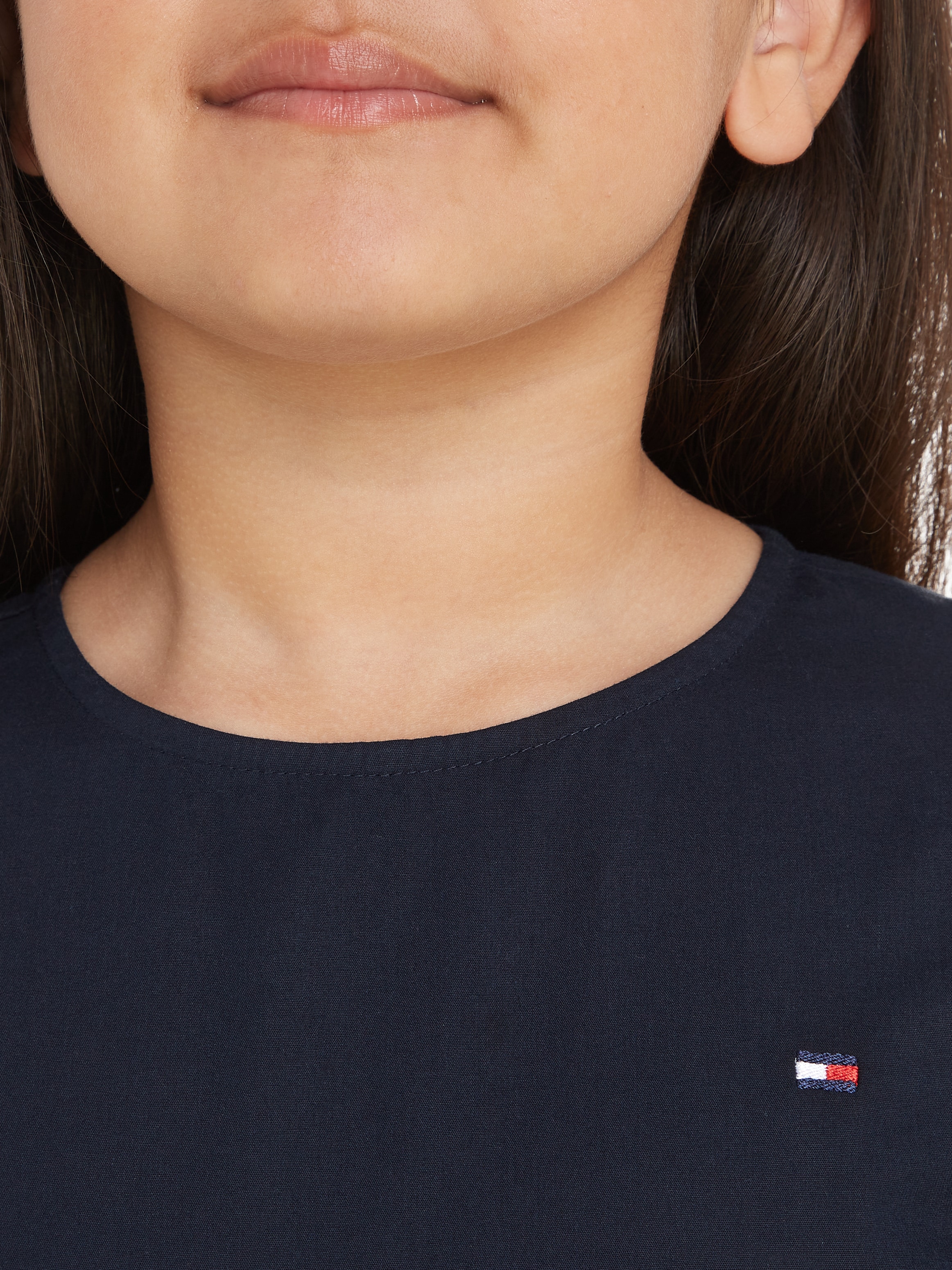 Tommy Hilfiger A-Linien-Kleid »BRODERIE ANGLAISE DRESS SS«, Kinder bis 16 Jahre mit Logostickerei