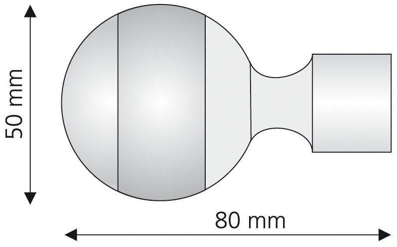 Liedeco Gardinenstangen-Endstück »Power«, (Set, 1 St.), für Gardinenstangen Ø 20 mm