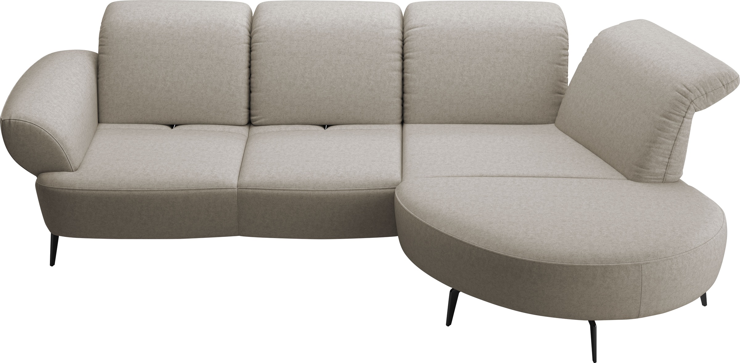 sit&more Ecksofa »Dance, L-Form, inkl. Sitztiefenverstellung«, inkl. Click&Seat, optional mit Kopfteilverstellung