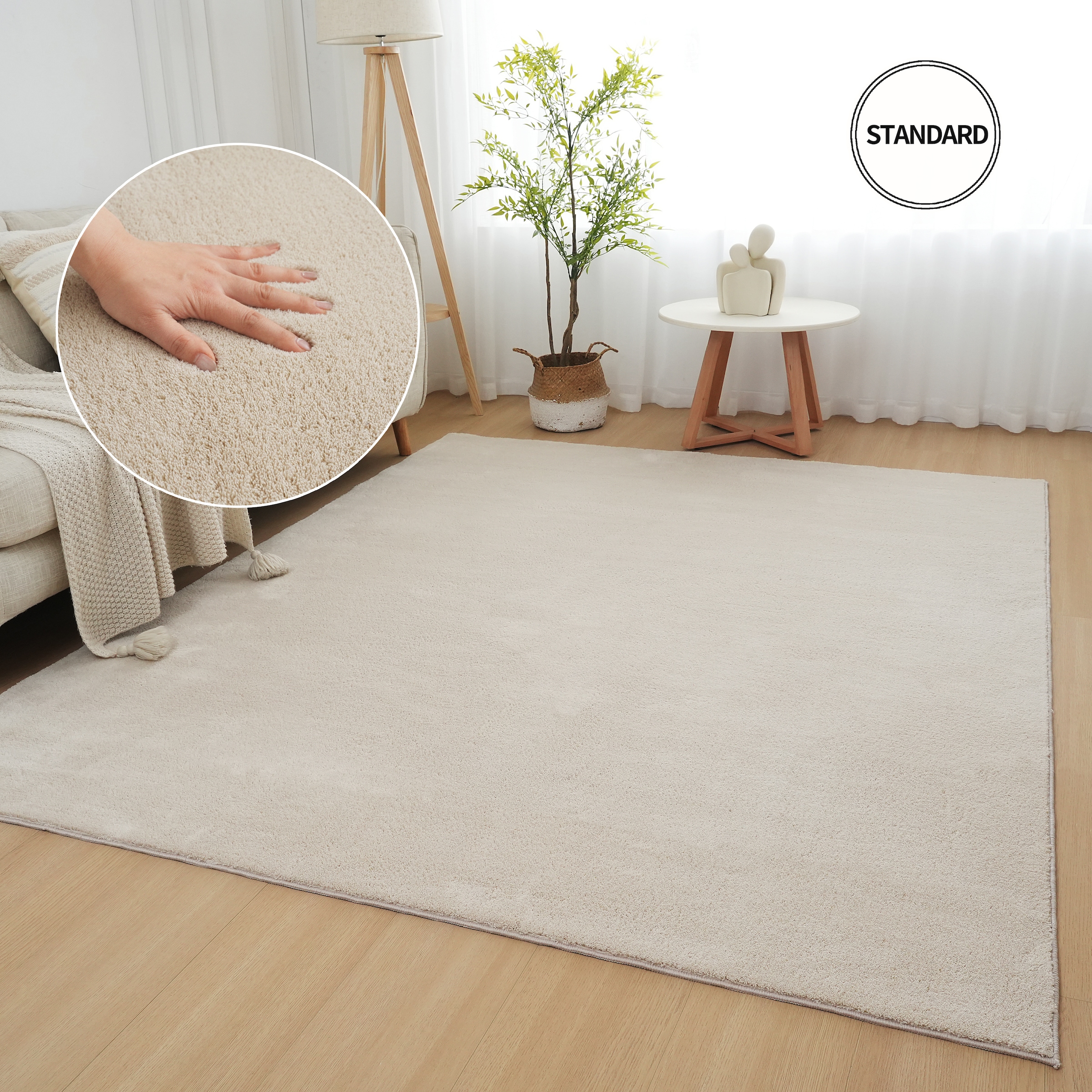 OTTO home Teppich »Cali, in Standard- und Premium-Qualität, 13 mm oder 16 mm Höhe« rechteckig Uni-Farben, kuschelig, & weich, waschbar, Wohnzimmer, Schlafzimmer