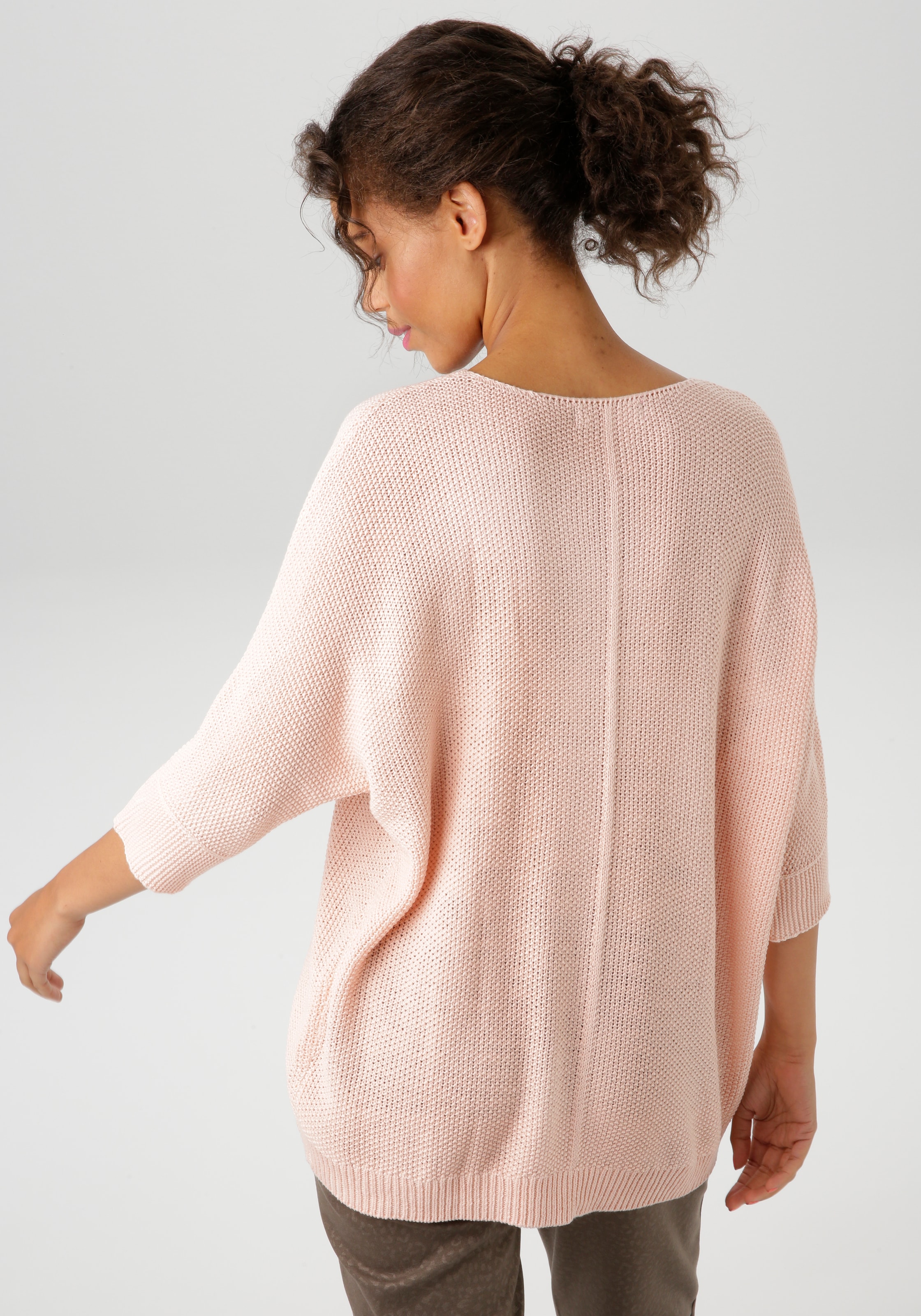 Aniston CASUAL Strickpullover, im ausdrucksvollem Perl-Muster - NEUE KOLLEKTION