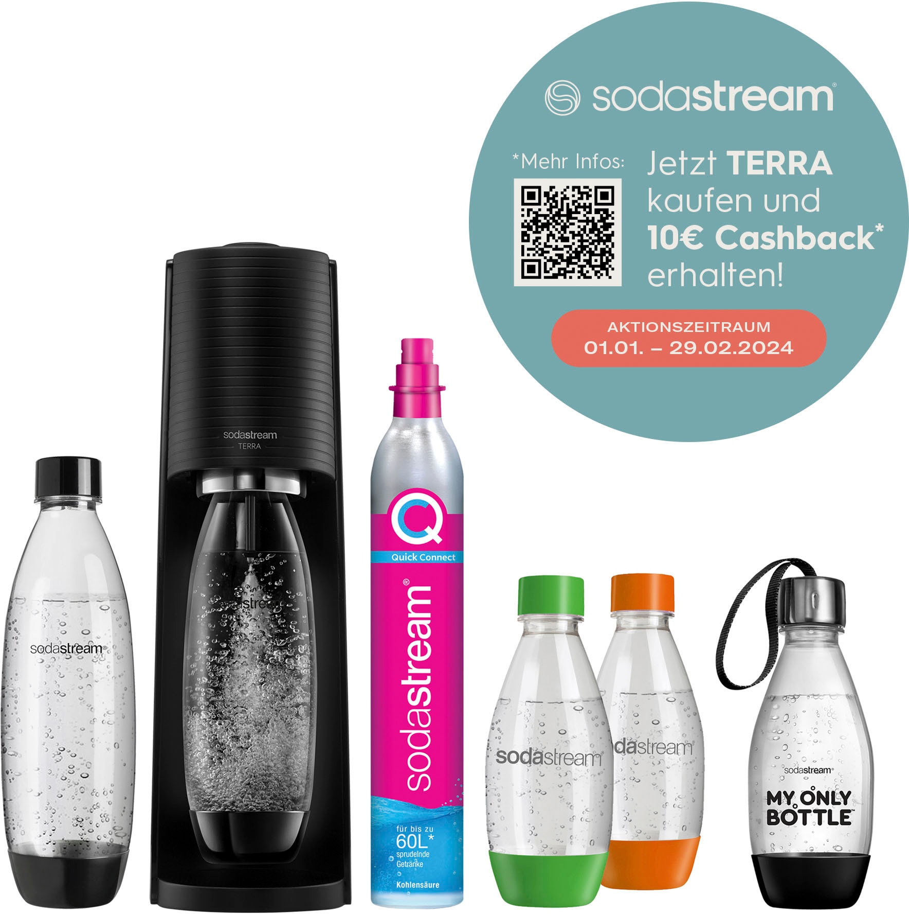 bestellen auf Rechnung SodaStream Wassersprudler »TERRA 7 Vorteilspack«, (Set, Bundle tlg.)