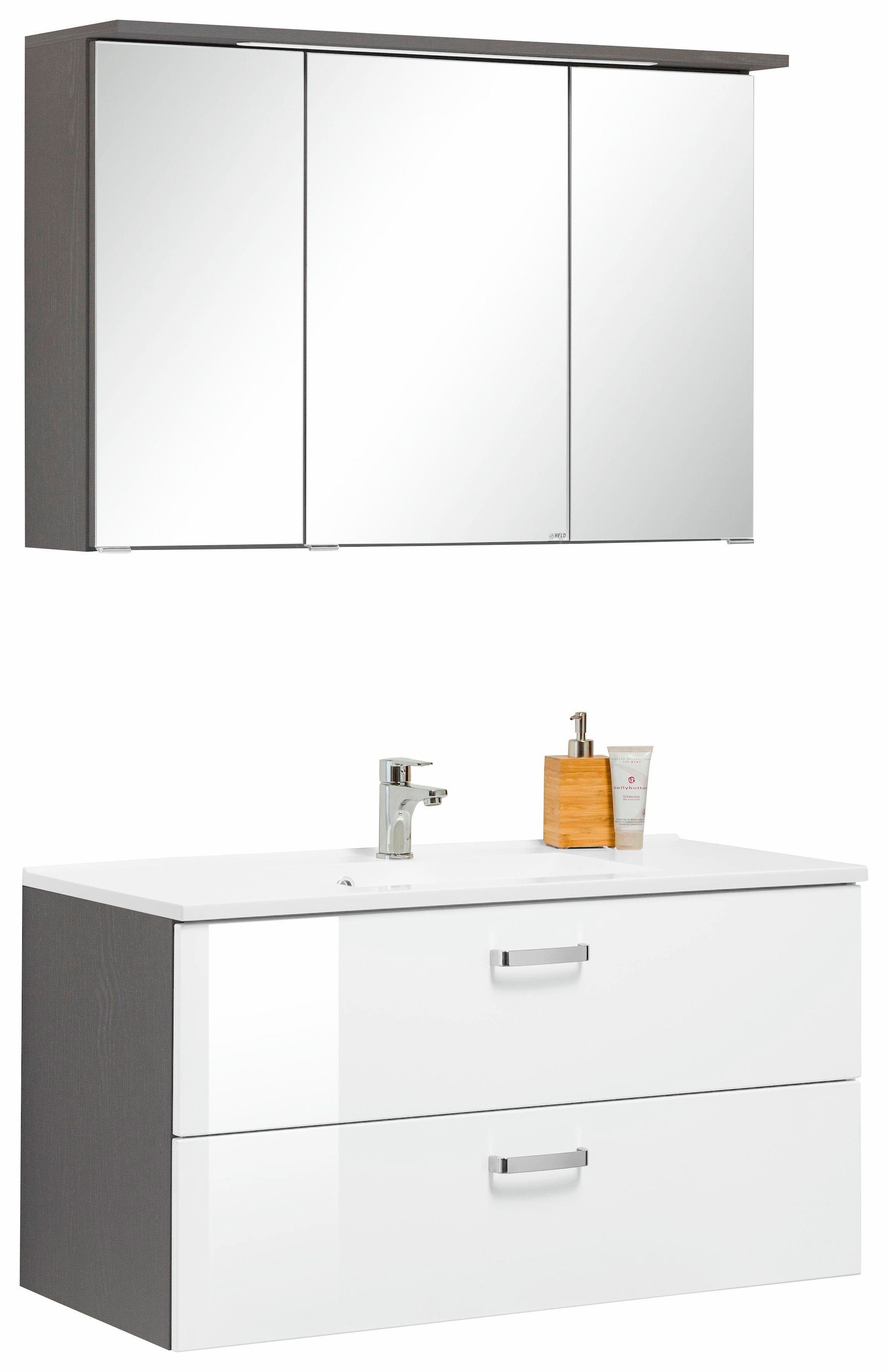 welltime Badmöbel-Set »Ravenna« 2 Stk. tlg. mit Soft-Close Funktion günstig online kaufen