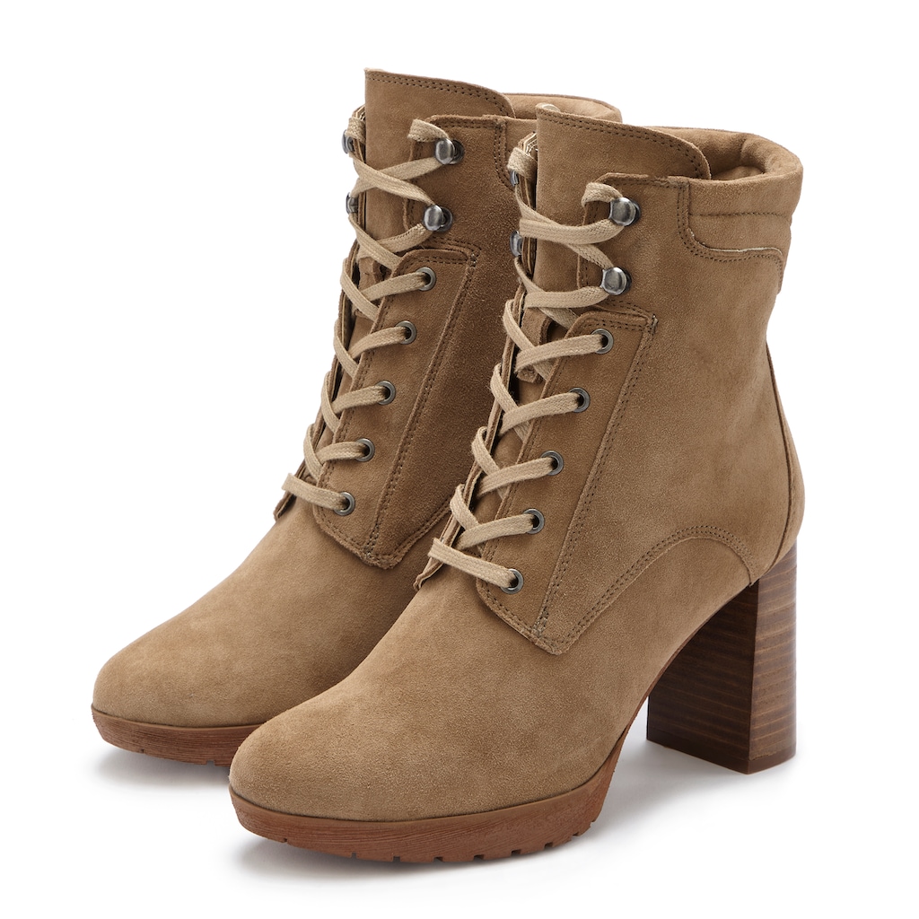 LASCANA High-Heel-Stiefelette »Schnürboots«