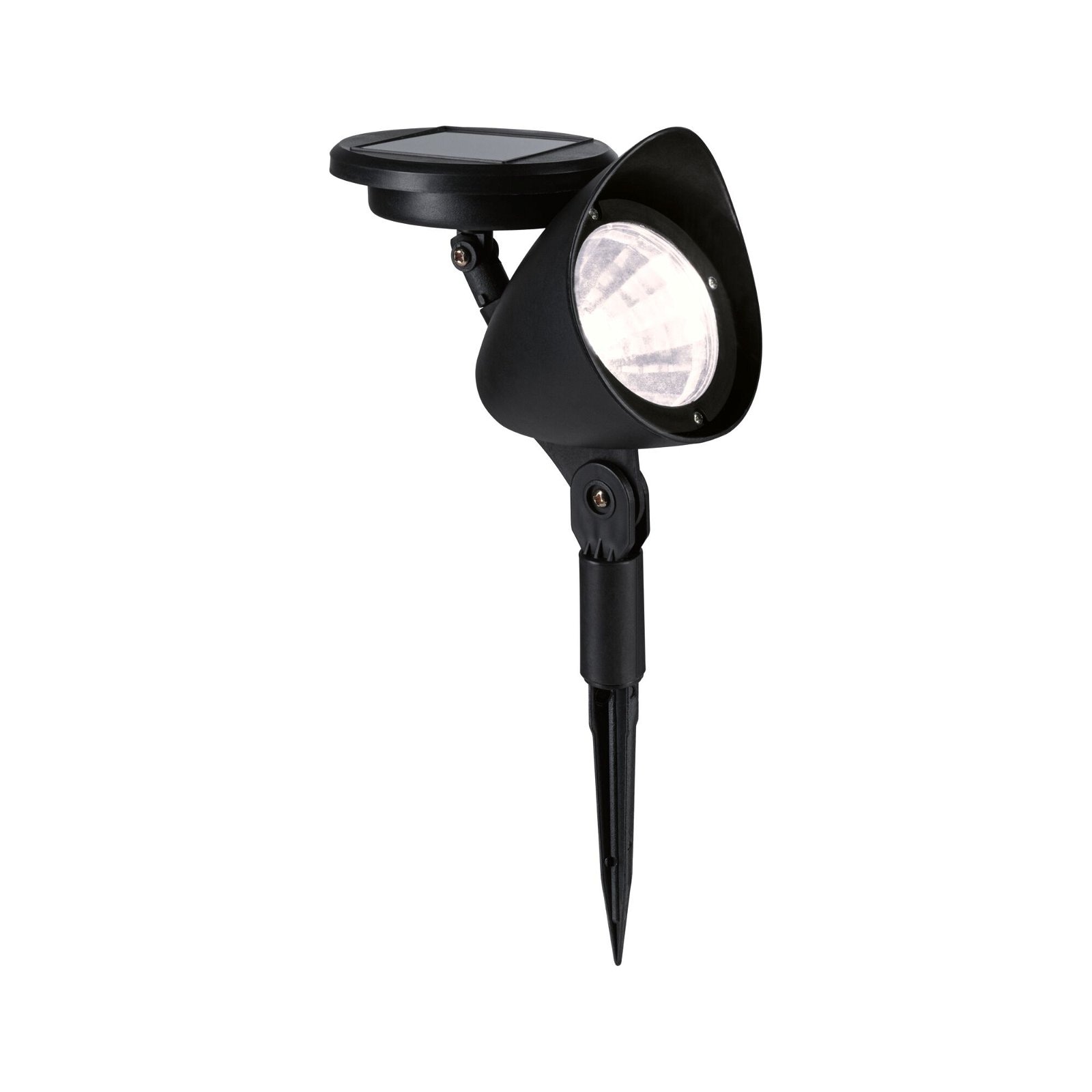 Paulmann LED Gartenstrahler »Solar Spot Solena IP44 3000K 2lm Schwarz«, 1 flammig-flammig