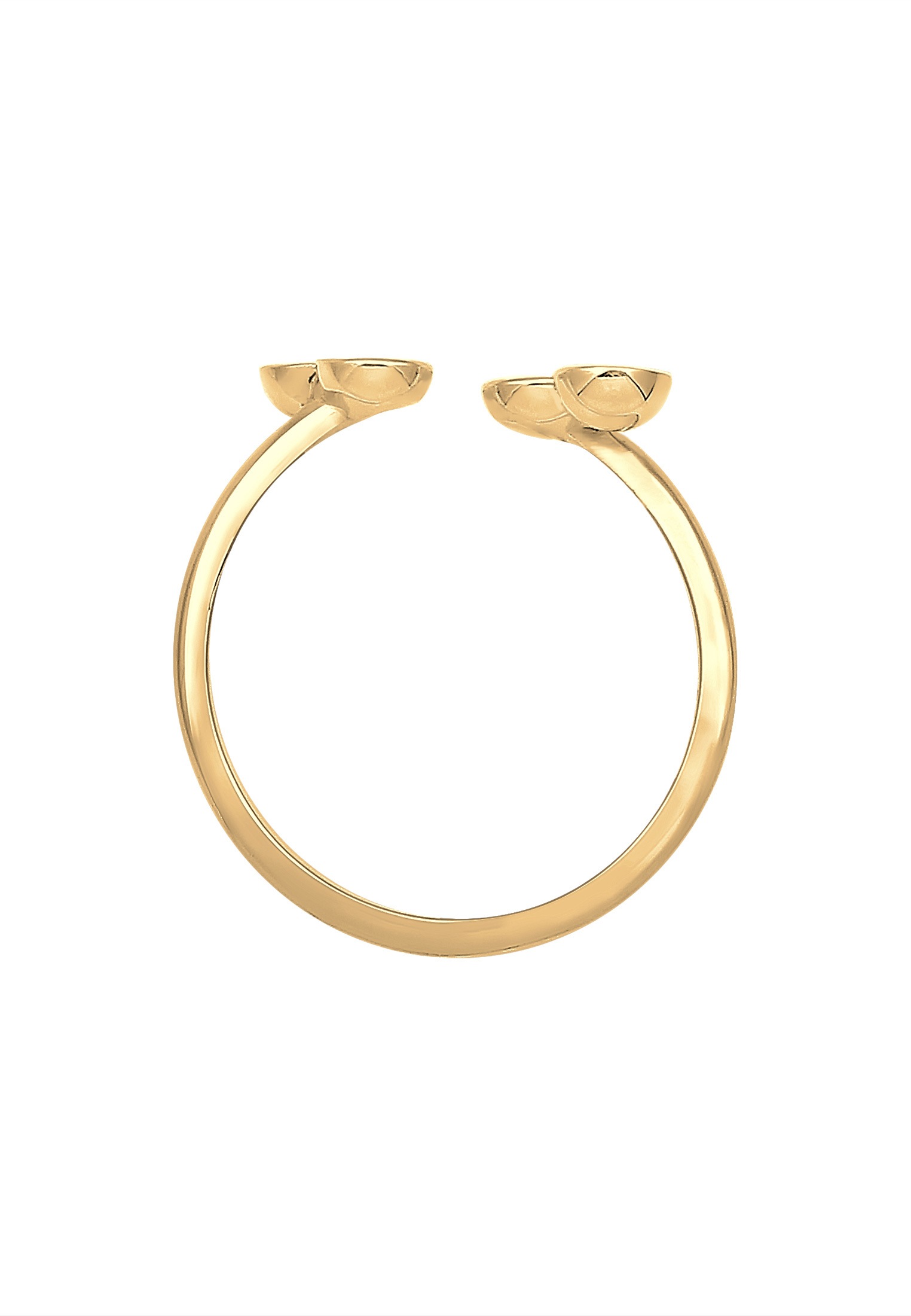 Elli Fingerring »Kreis PLättchen Look Offen Verstellbar 925 Sterling Silber«