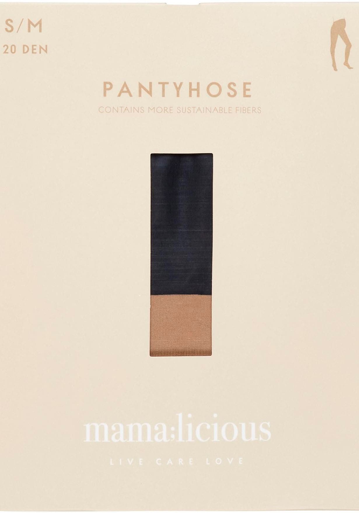 Mamalicious Umstandsstrumpfhose »MLMALOU PANTYHOSE 20 DEN 2-P A. NOOS«, (Packung, 2 St.), mit Shaping Effekt