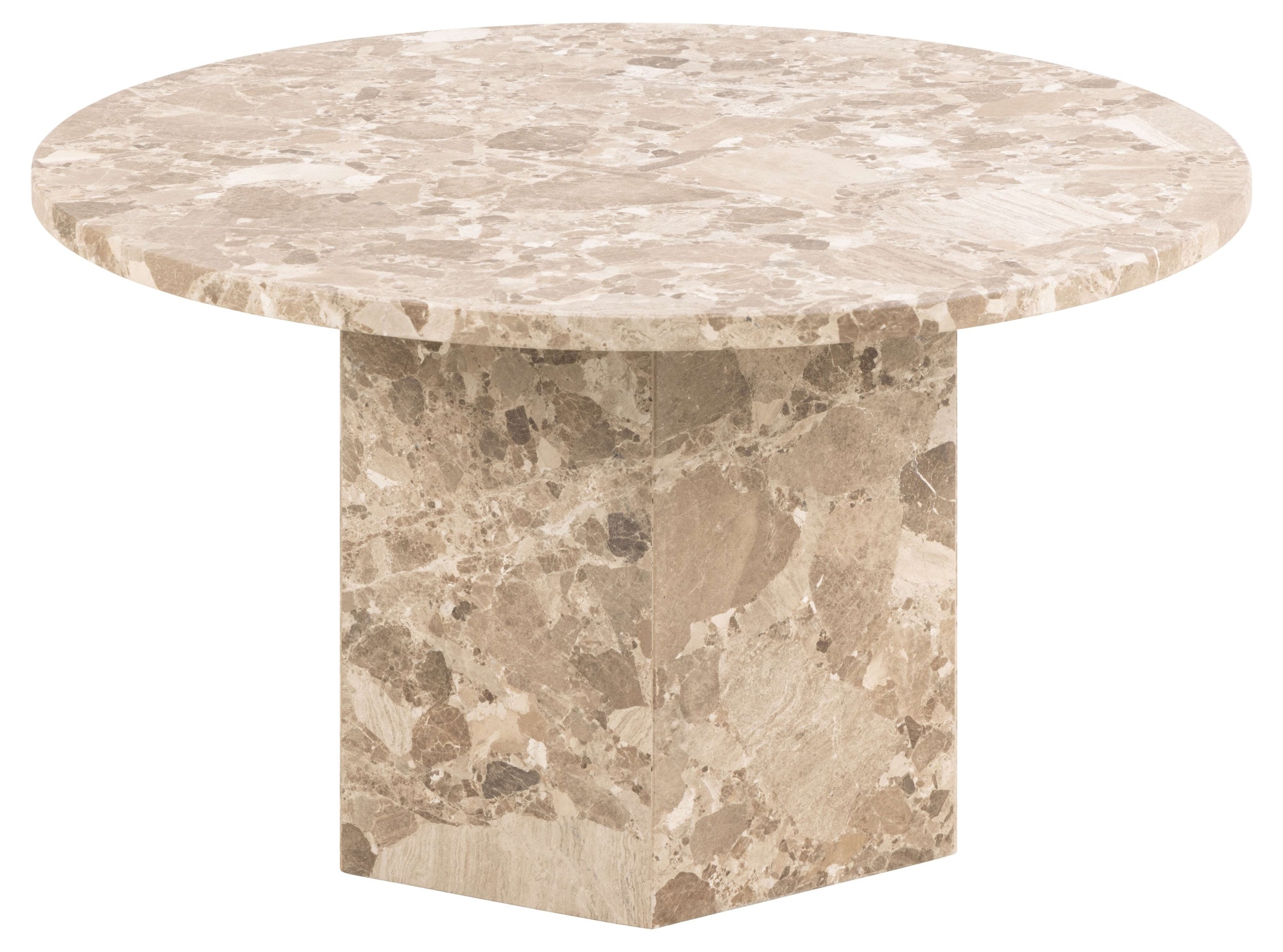 ACTONA GROUP Couchtisch »Naxos«, Rund Couchtisch, matt Latte lackiert Marmor, Ø80x42cm
