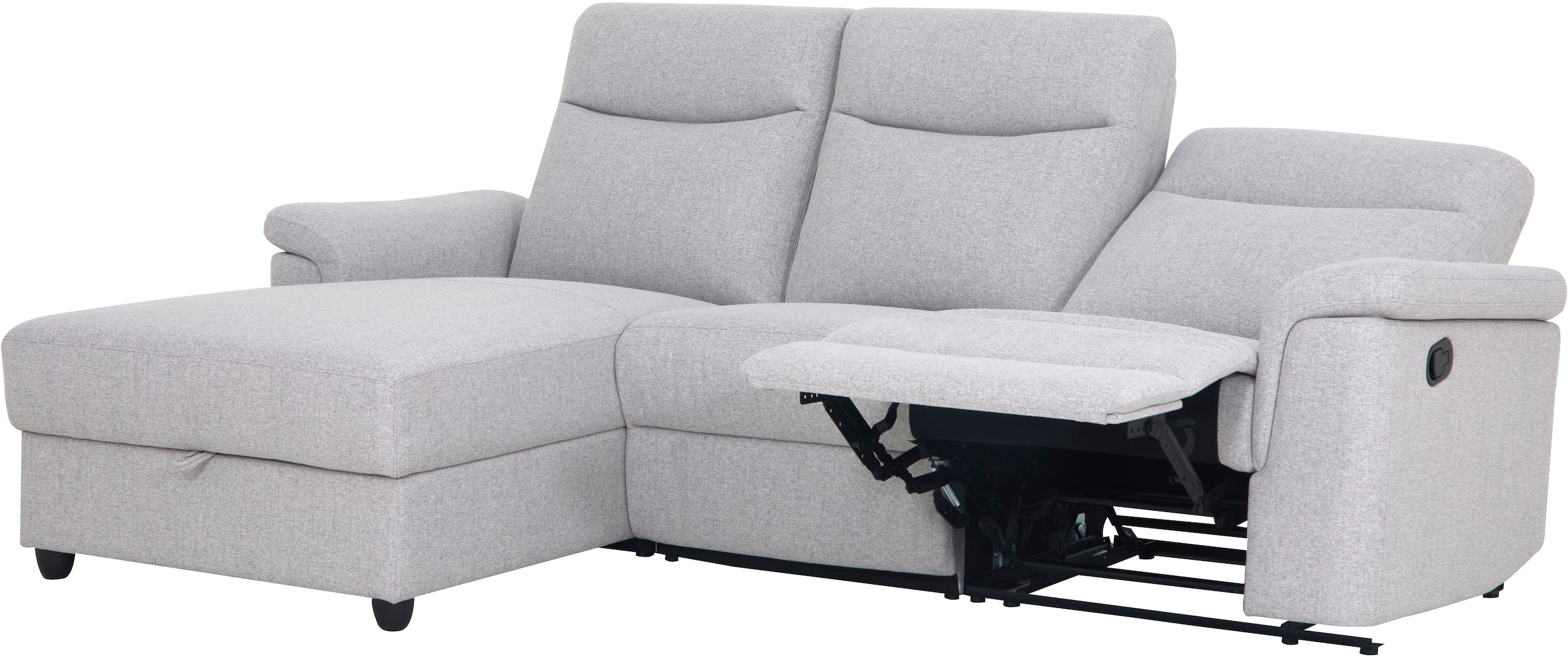 Home affaire Ecksofa »BRIONNE, L-Form, 255cm, manuelle u. elektrische Funktion (USB A/C),«, Liegefunktion, Stauraum, Federkernpolsterung, Webstoff