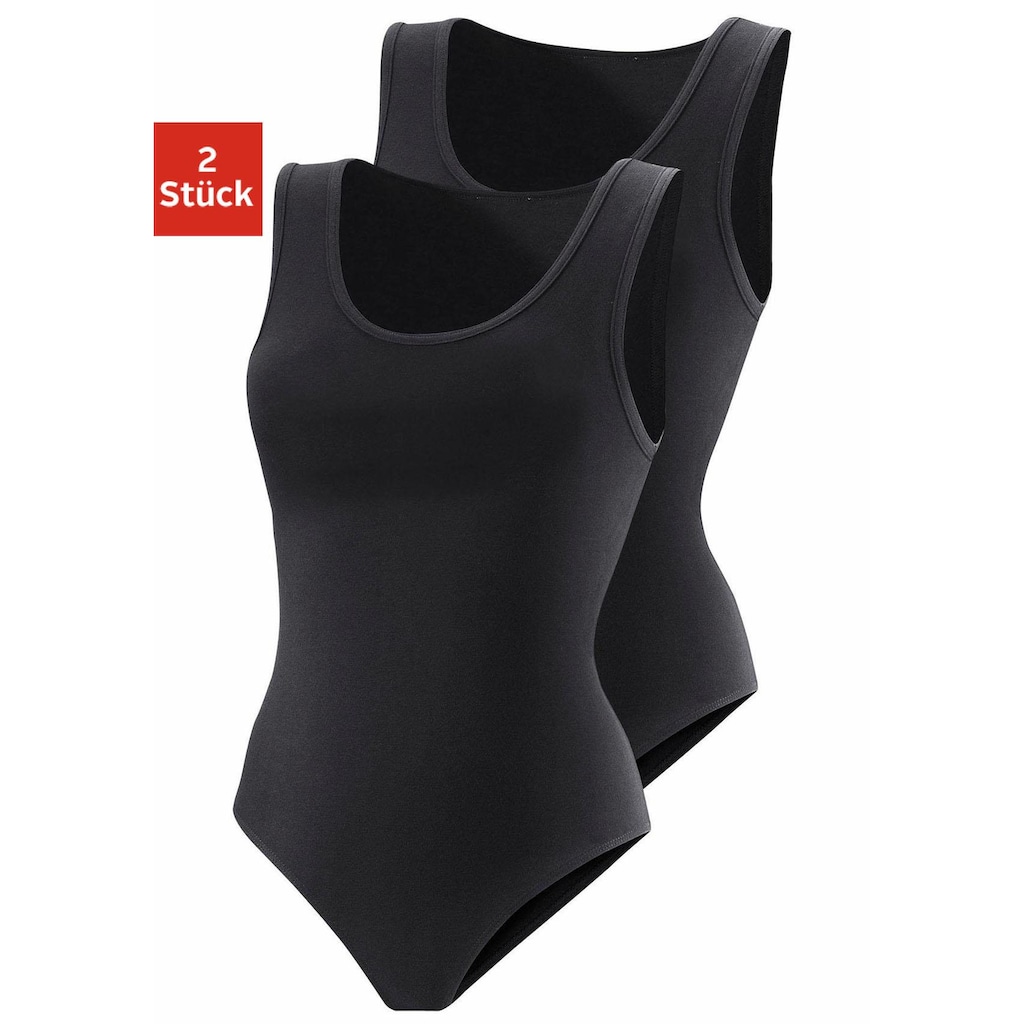 Vivance Shirtbody, (2er-Pack), aus elastischer Baumwoll-Qualität