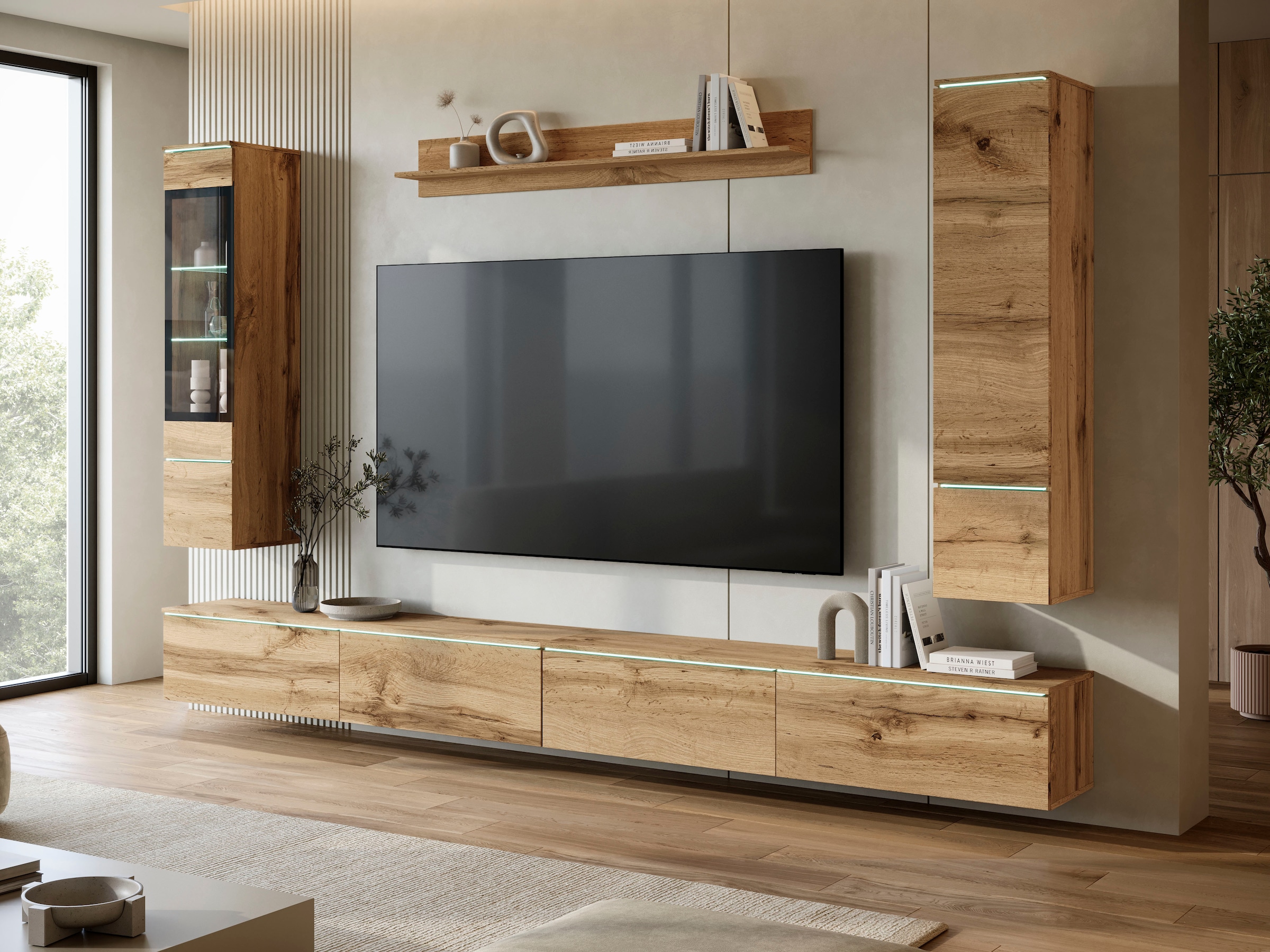 Home affaire Wohnwand »Vera, Breite 300 cm« Komplett-Set, 5 Stk. tlg.