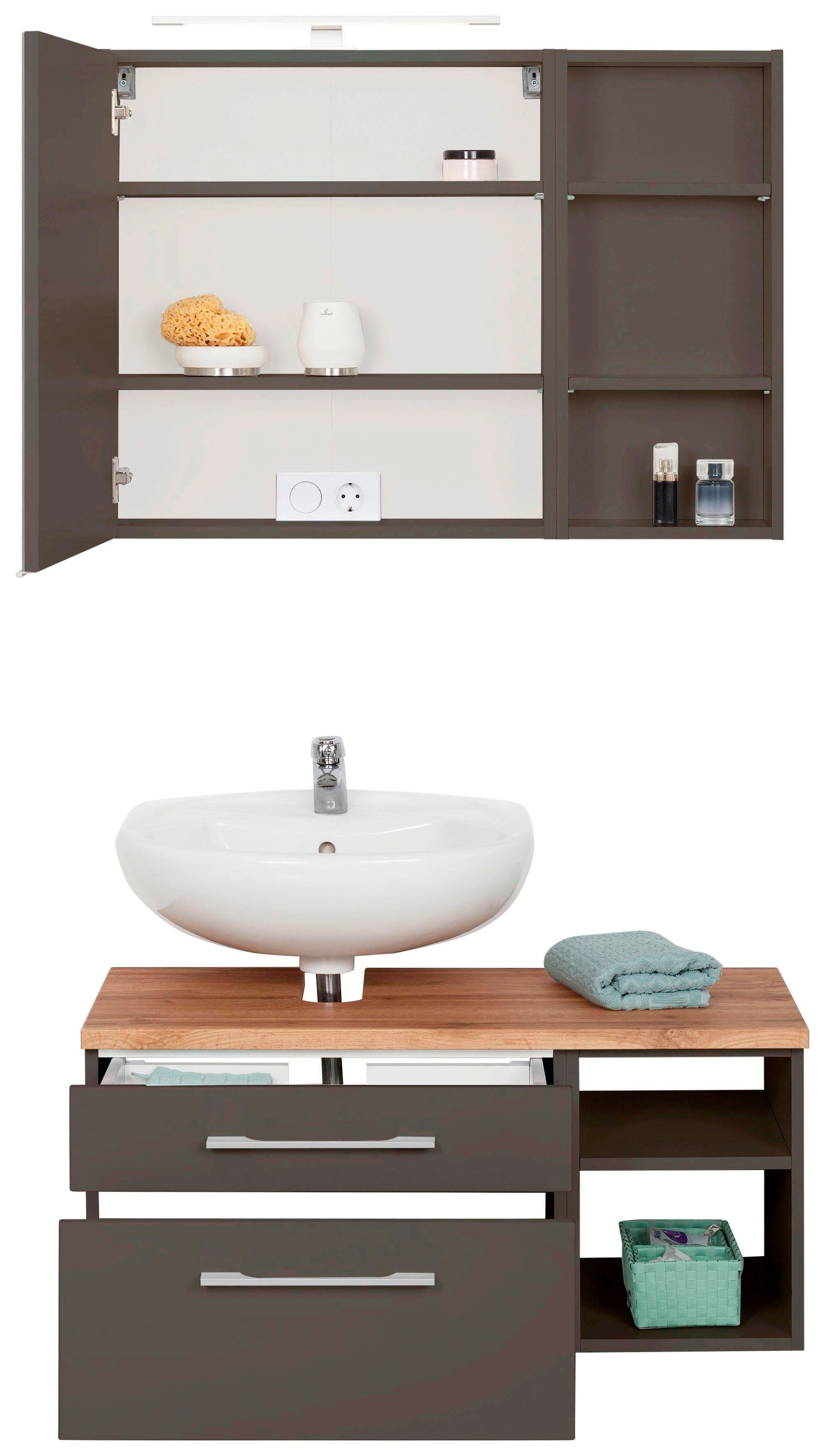 welltime Badmöbel-Set »Davos« 3 Stk. tlg. günstig online kaufen