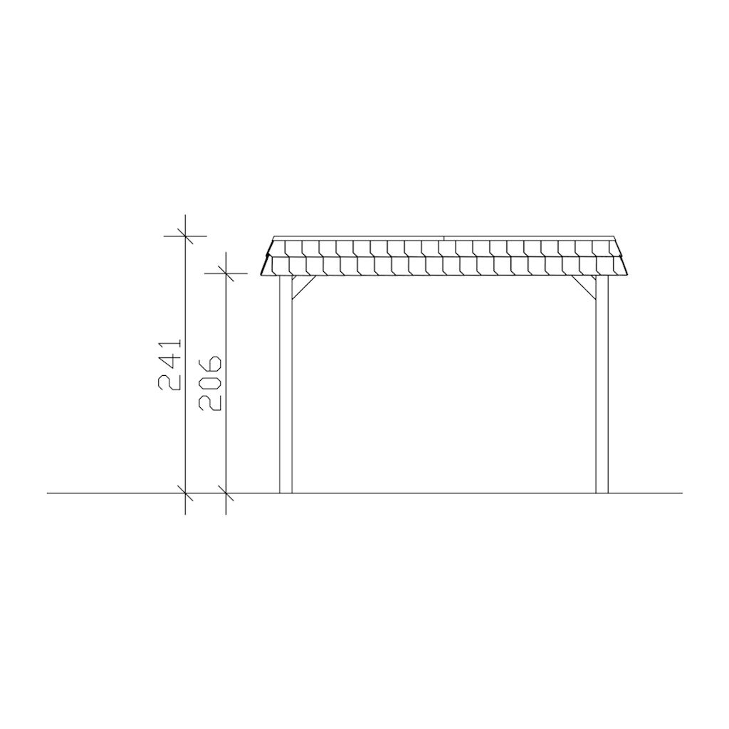 Skanholz Einzelcarport »Spreewald«, Fichtenholz, 285 cm, grün