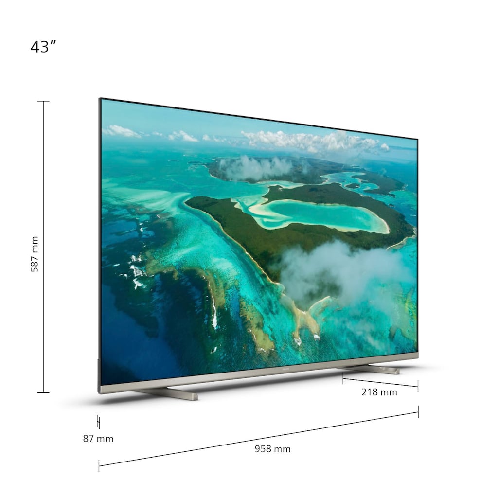 Philips LED-Fernseher »43PUS7657/12«, 108 cm/43 Zoll, 4K Ultra HD, Smart-TV