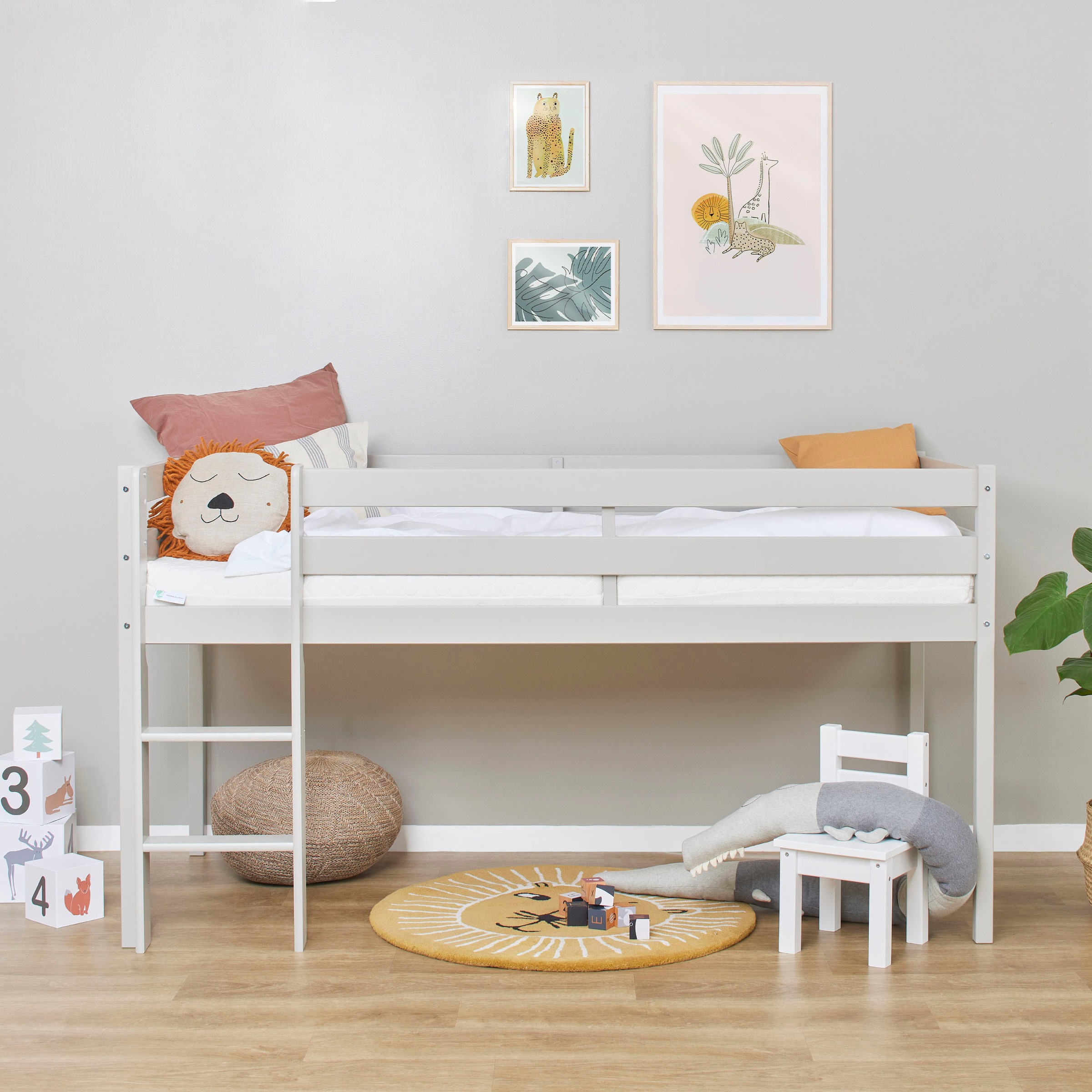 Hoppekids Spielbett »ECO COMFORT, Hochbett, in 2 Einzelbetten teilbar«, Höhe 72cm, Farbe & Größe & Matratze