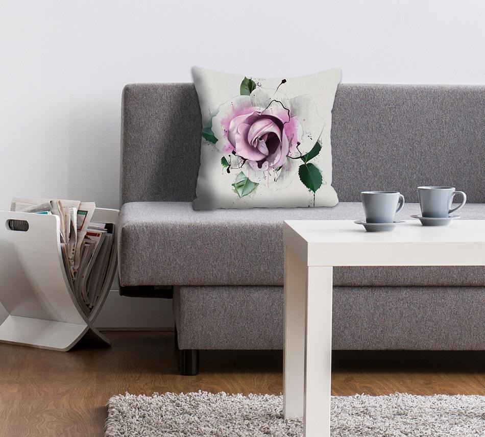 queence Dekokissen »»rosa Blüte««, Kissenhülle ohne Füllung, 1 Stück günstig online kaufen