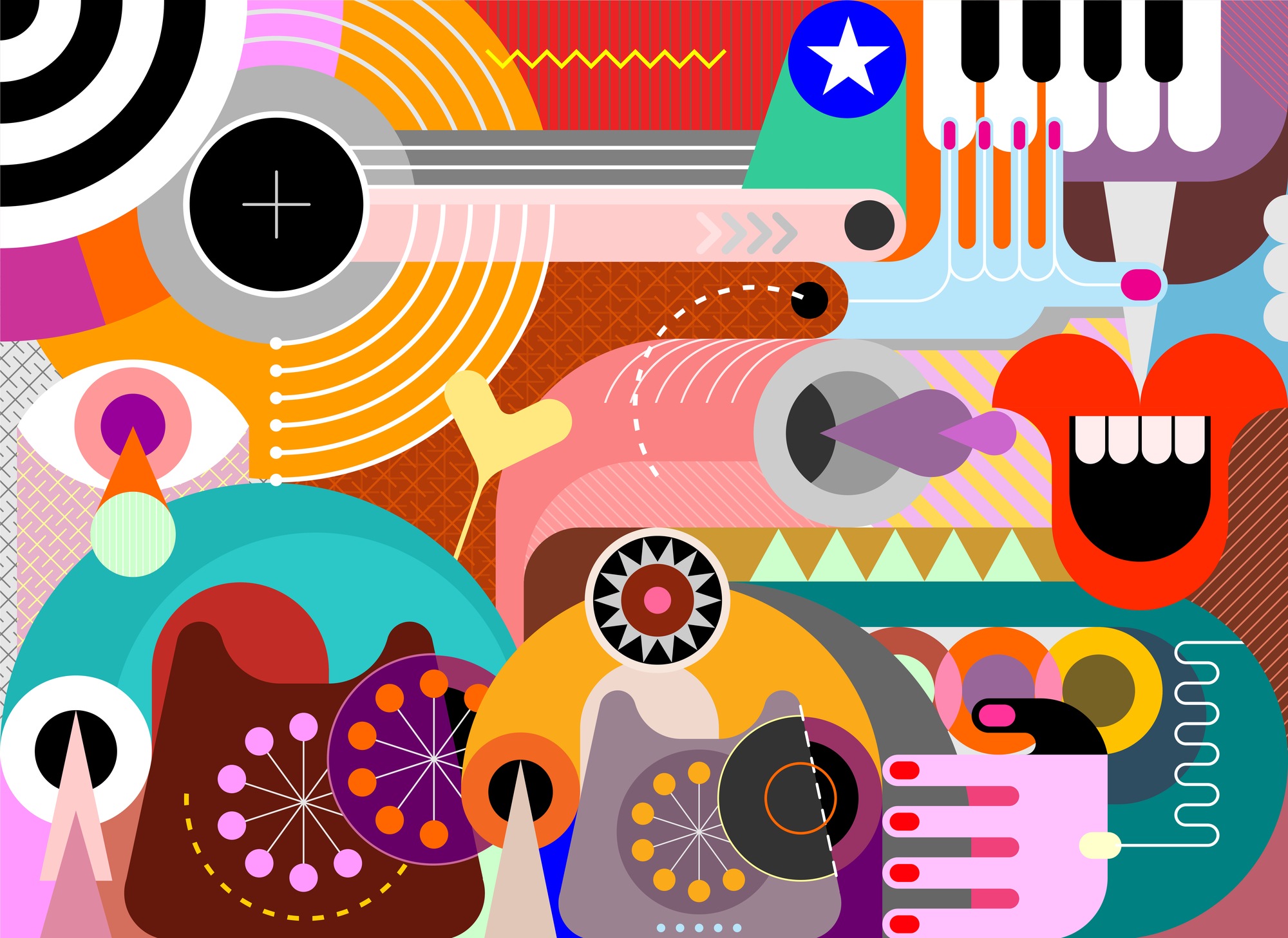 A.S. Création Vliestapete »Abstrakte PopArt Fototapete Bunt« matt strukturi günstig online kaufen