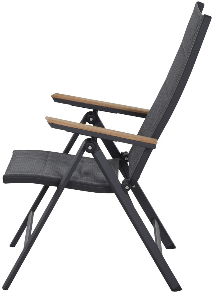 Siena Garden Gartensessel »Tesoro Klappsessel 2er-Set FSC« Set, 2 Stk. tlg. Alu, Textil, Teak FSC 100 %