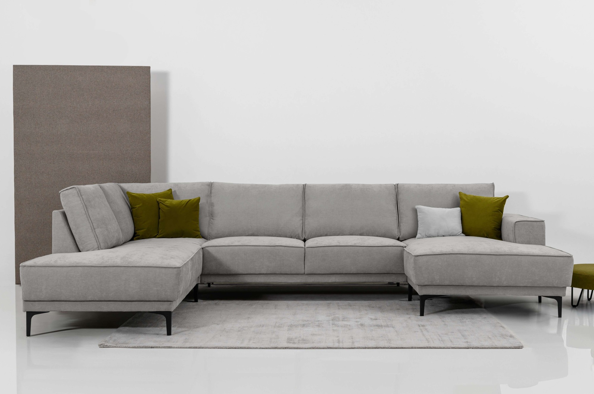 OTTO home Wohnlandschaft »XXL Sofa Oland, Struktur, Flachgewebe, Luxus-Micr günstig online kaufen