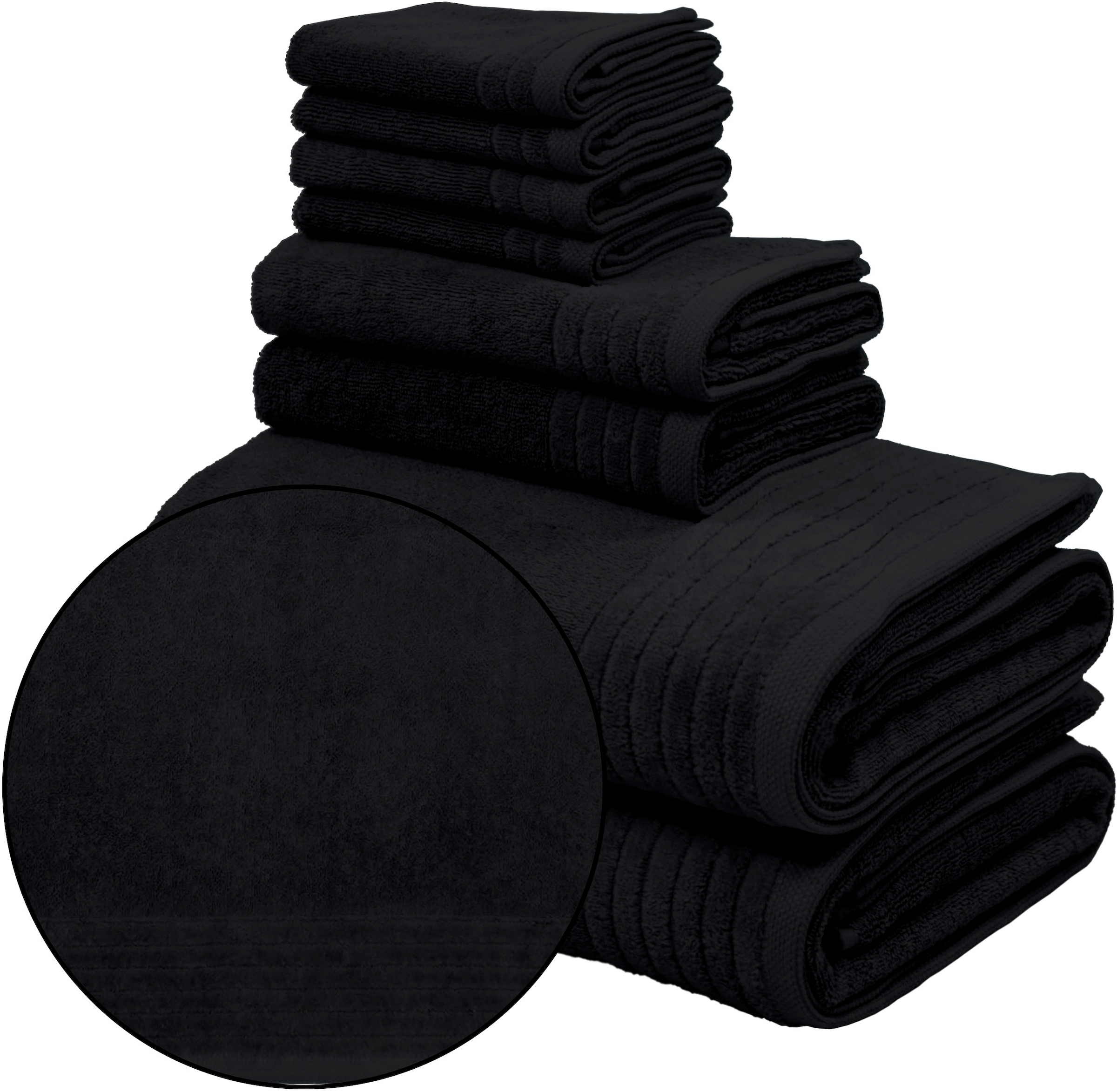 my home Handtuch Set »Sanremo Premium, Premium Handtücher, 600 gr/m², dicke Qualität« Set 8 Stk. Frottier Duschtücher, Handtücher, Seiftücher, 100% Baumwolle, 5 Jahre Garantie