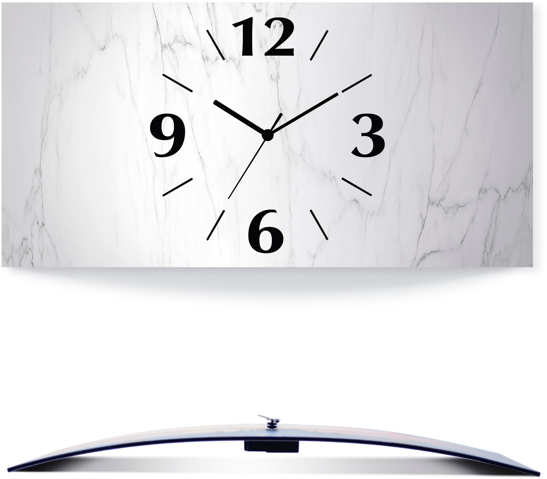 Artland Wanduhr »Weiße Marmor Textur« wahlweise mit Quarz- oder Funkuhrwerk günstig online kaufen