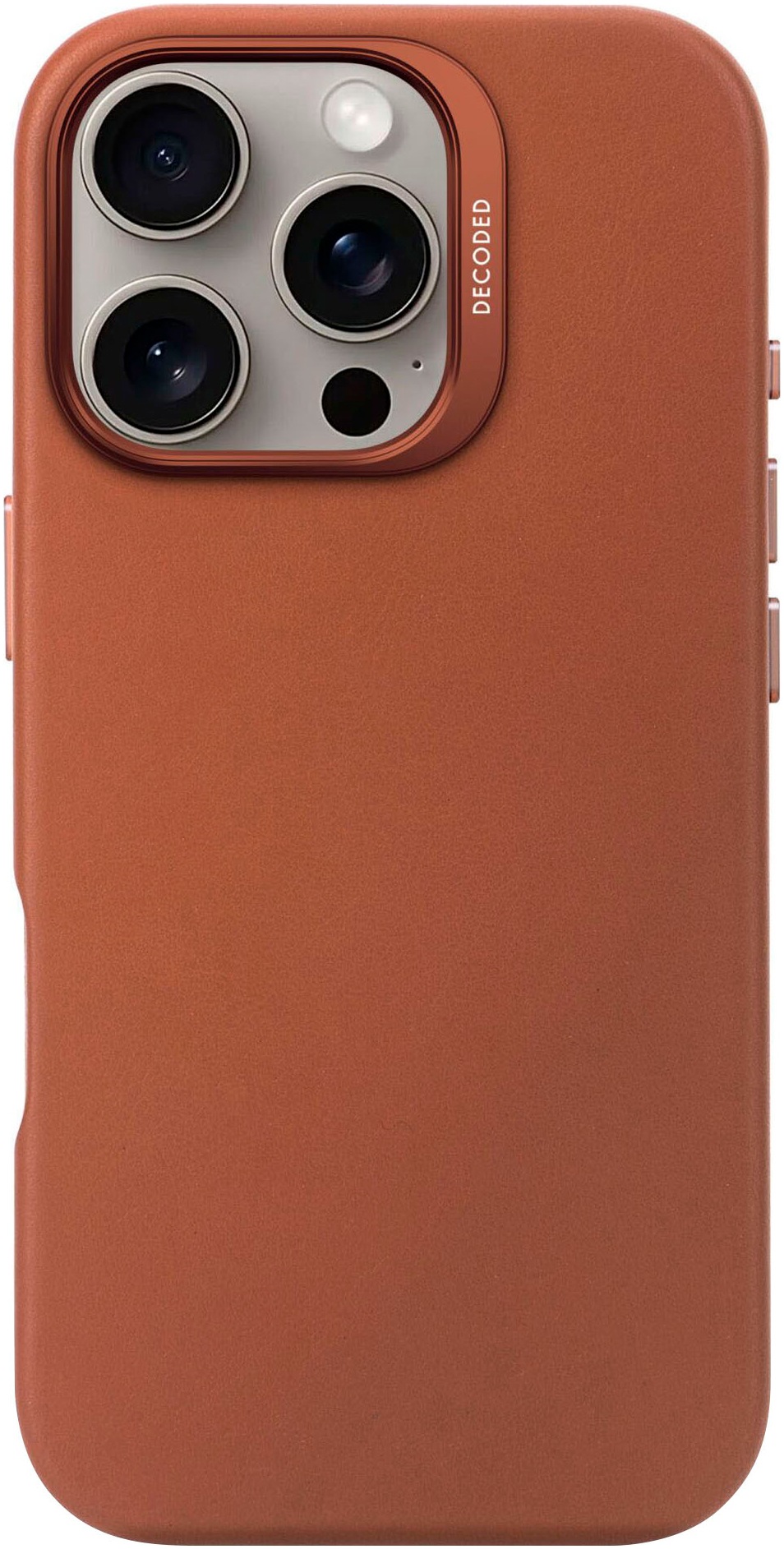 DECODED Smartphone-Hülle »Leather Backcover iPhone 16 Pro«, Smartphones
