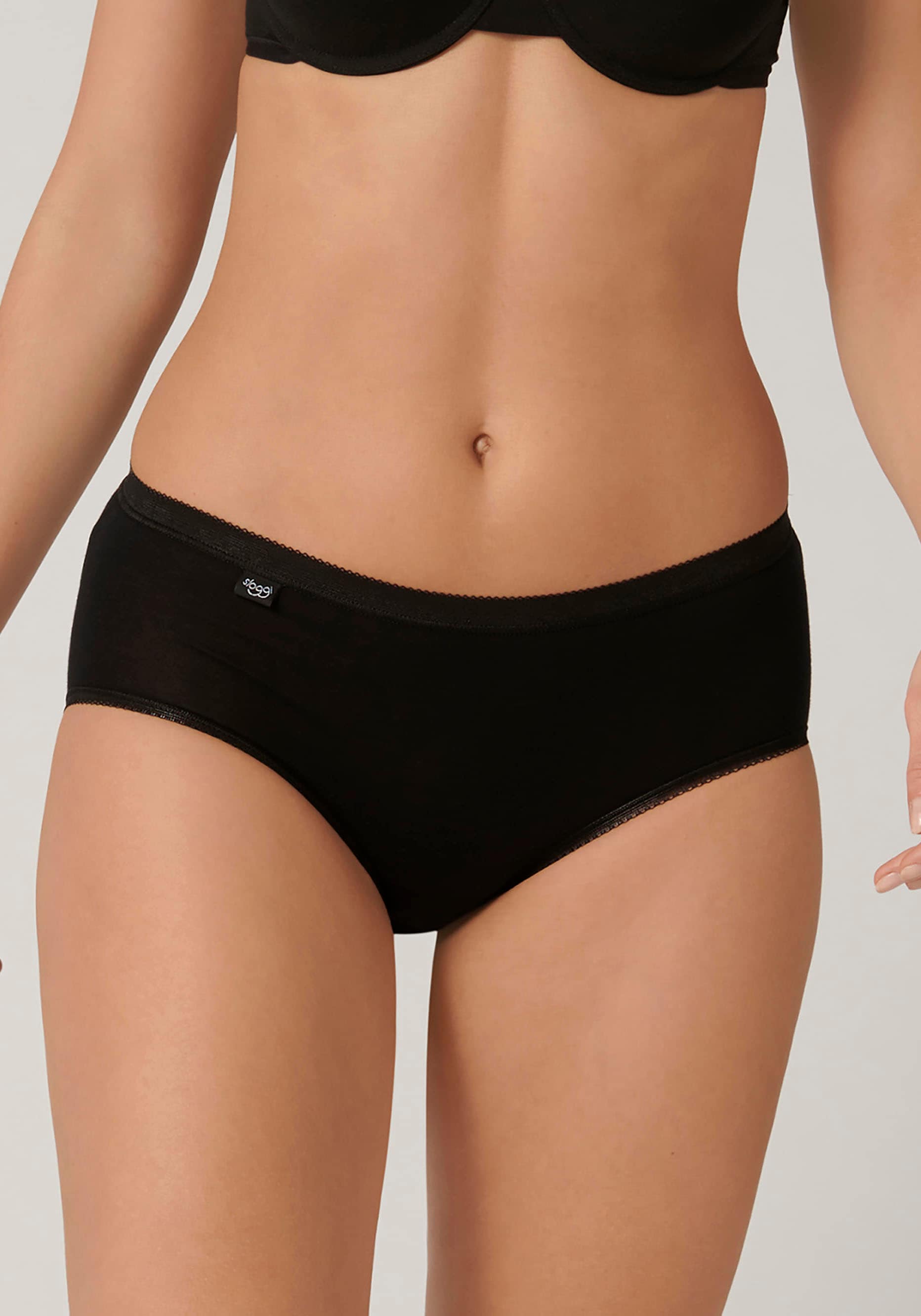 sloggi Midislip »Basic+« 2er Pack,  perfekter Sitz, Baumwollmix, weiche Nähte, elastisch