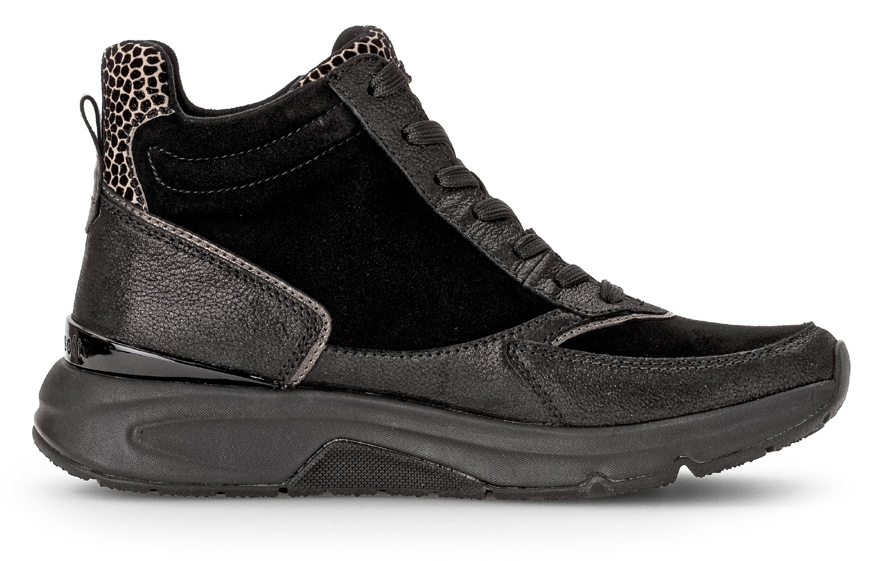 Gabor Rollingsoft Keilsneaker, Freizeitschuh, Schnürschuh, Schnürboots mit herausnehmbarem Fußbett