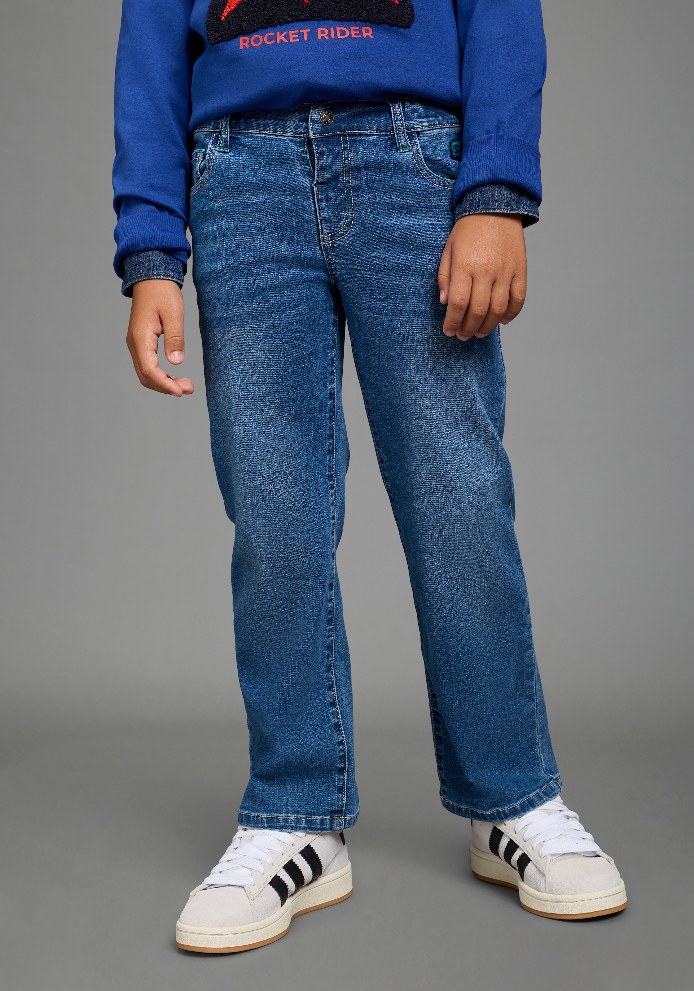 Scout Straight-Jeans »Gerade Schlupf-Stretchjeans - NEU von SCOUT« Stretch-Jeans, straight fit, mit mehreren Taschen inklusive Coinpocket