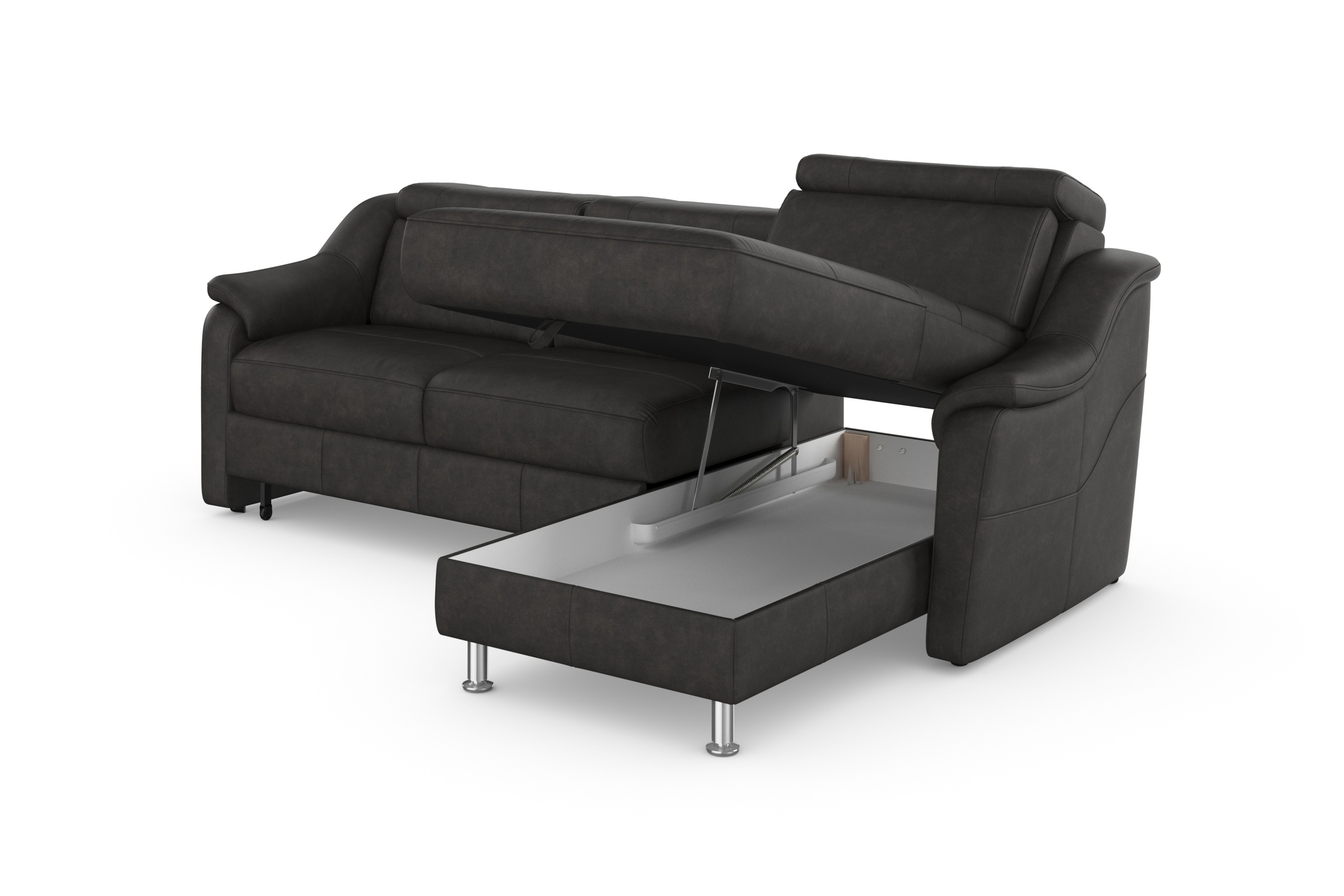 sit&more Ecksofa »Freetown L-Form«, inklusive Kopfteilverstellung und komfortablem Federkern