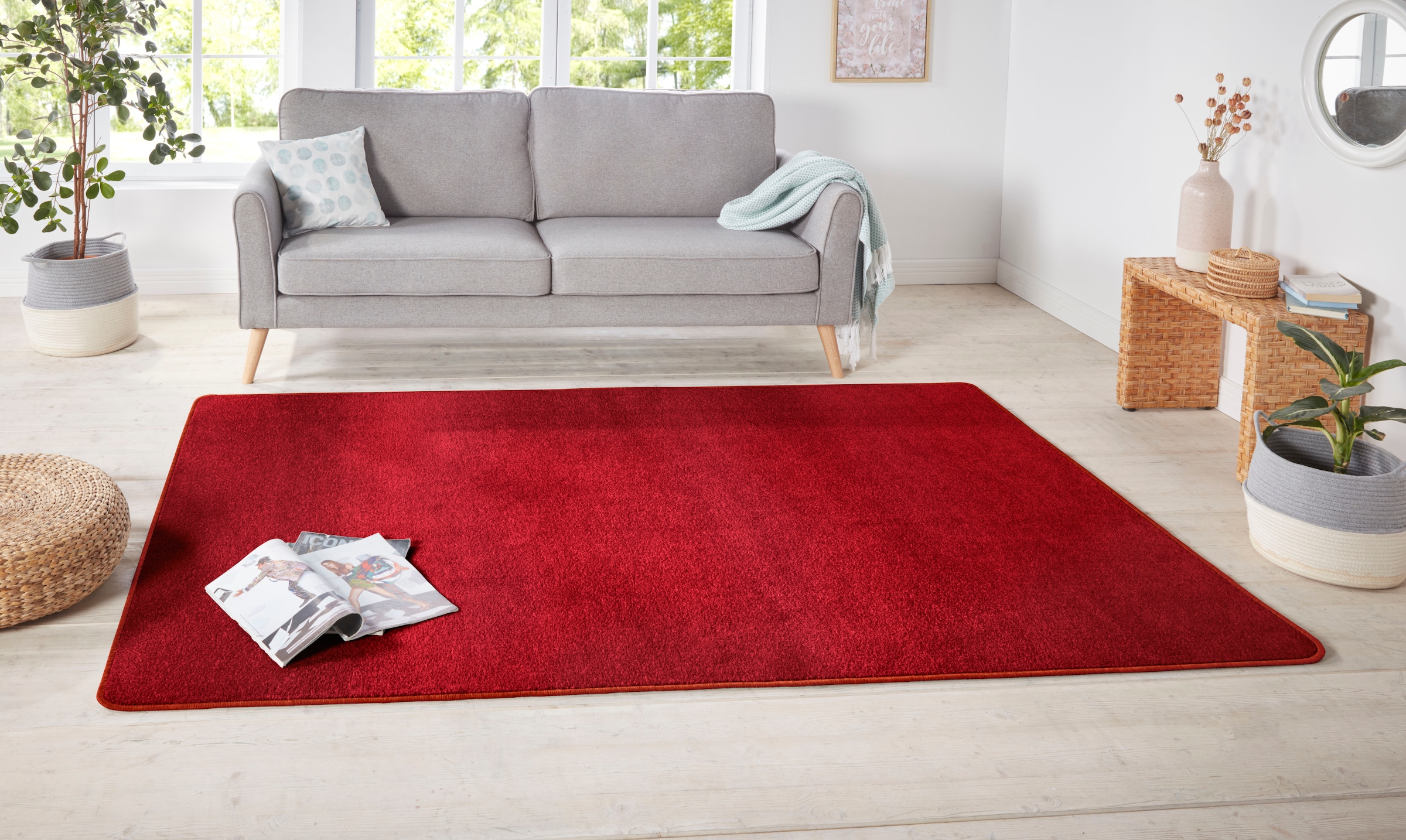 HANSE Home Teppich »Shashi«, rechteckig, 8,5 mm Höhe, Kurzflor, Unifarben, günstig online kaufen