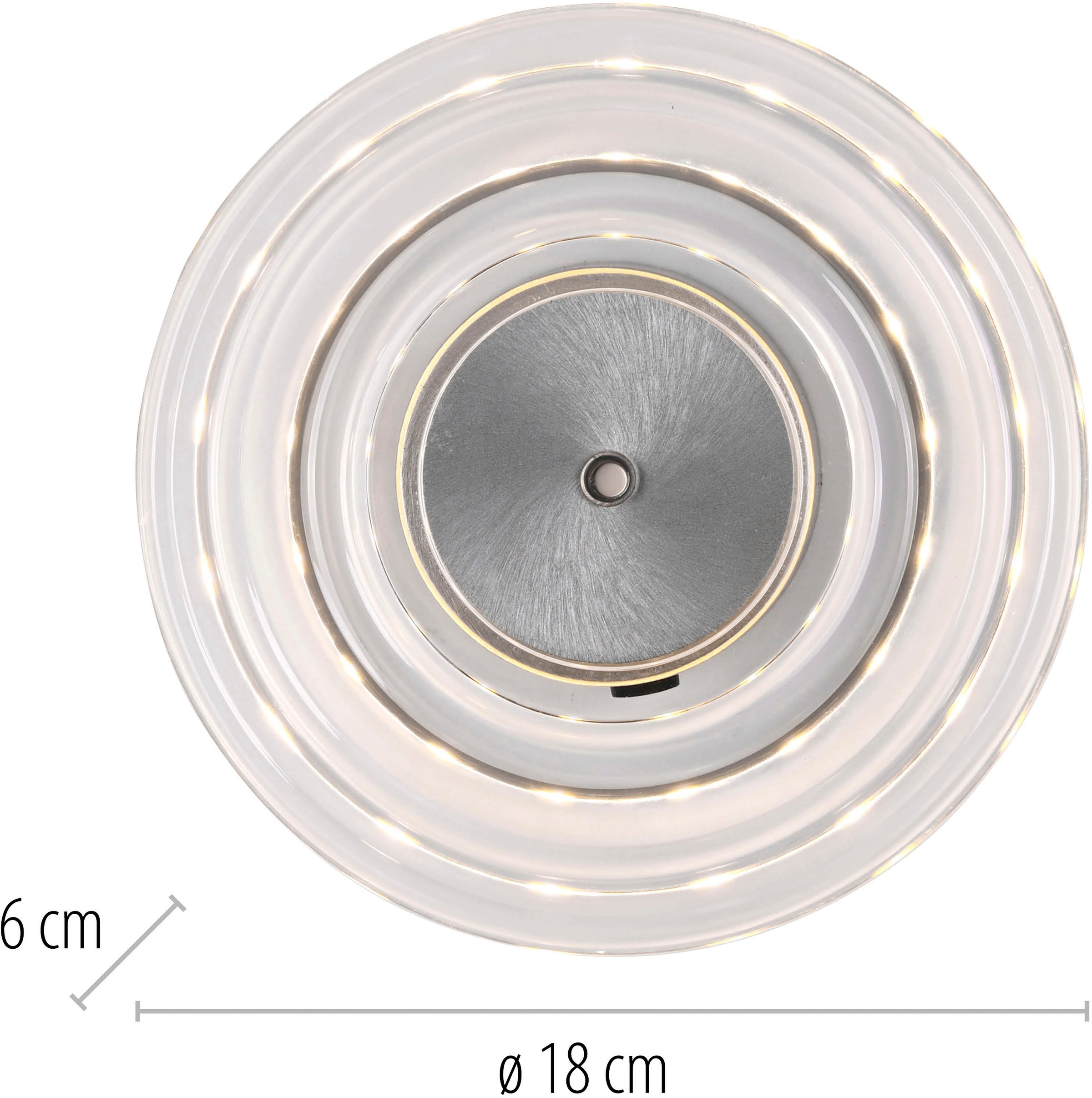 Paul Neuhaus LED Wandleuchte »AKKU-SONO« LED-Board 1 Stk. Warmweiß Touchdimmer, Memoryfunktion, Akku betrieben