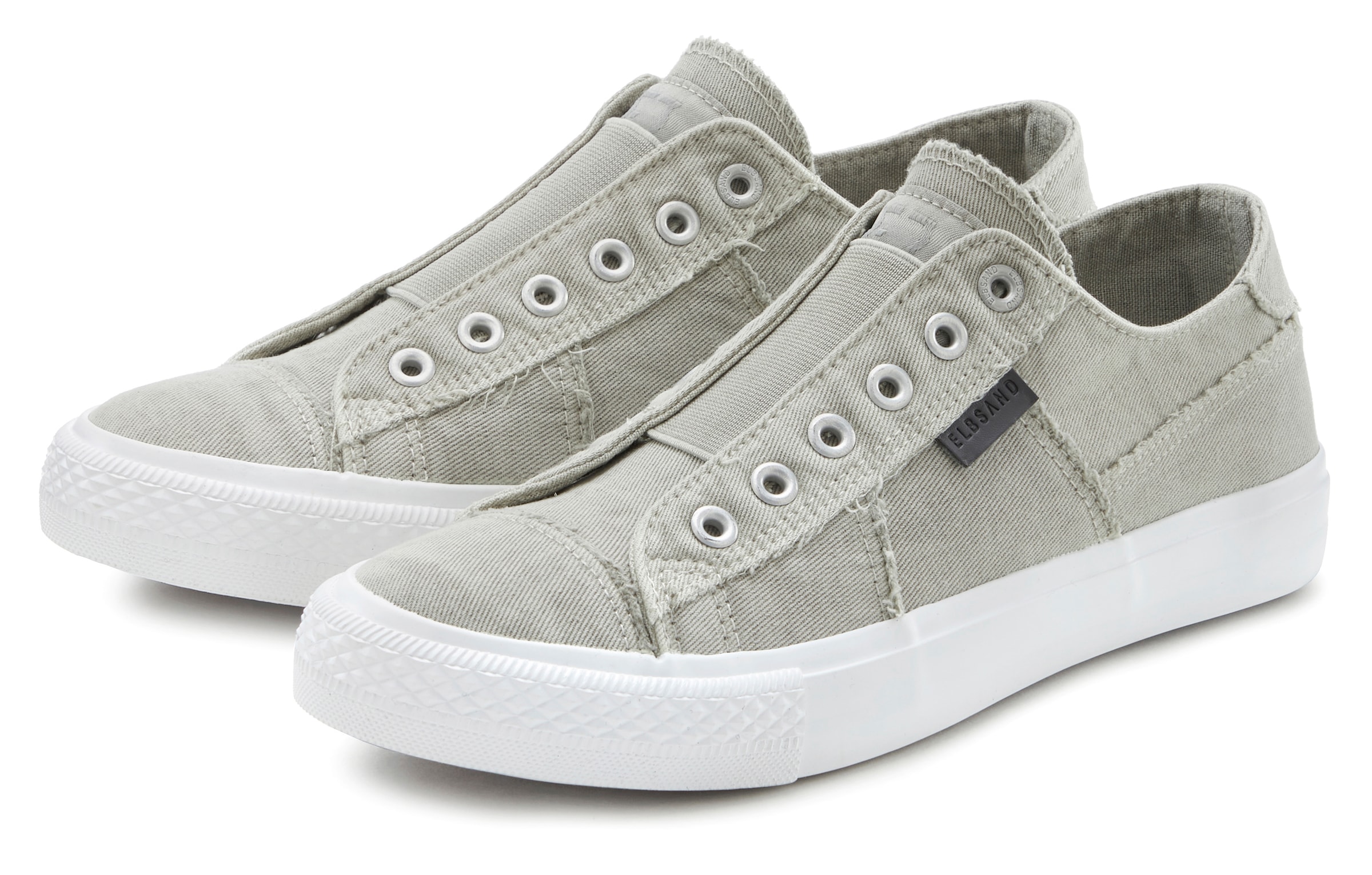Elbsand Sneaker »Halbschuh, Slipper, Freizeitschuh,«, aus Textil zum Reinschlüpfen mit elastischem Einsatz