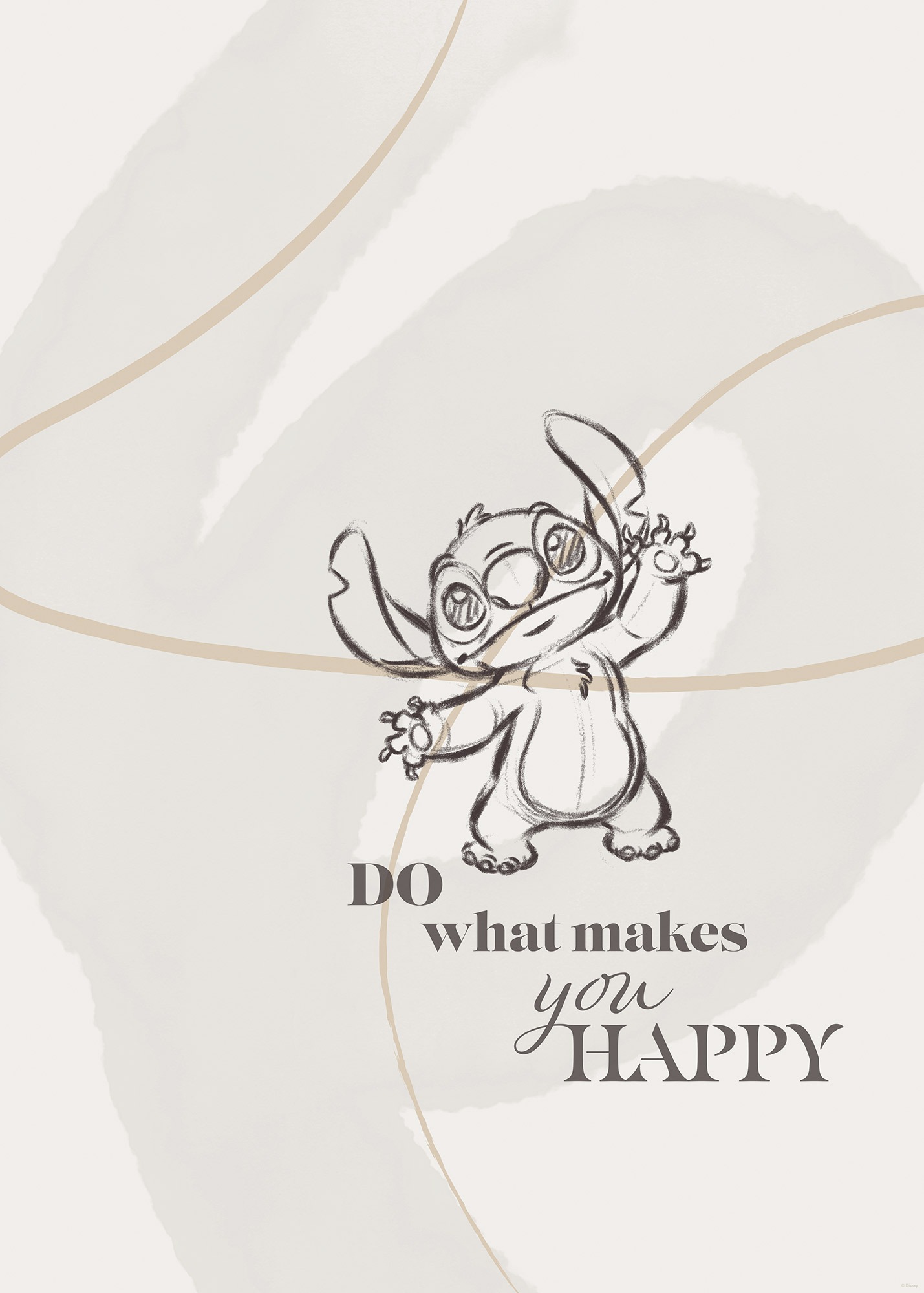 Komar Wandbild »Disney Lilo and Stitch Do What Makes You Happy« Disney Set, 1 Stk. tlg. 50 x 70 cm (Breite x Höhe) - Kinderzimmer, Dekoration