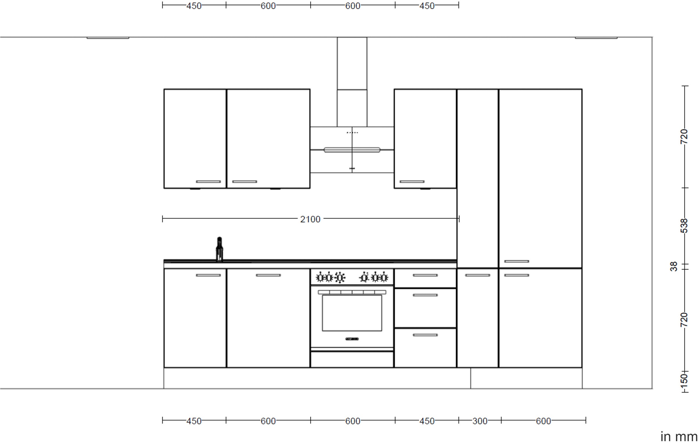 nobilia® Küchenzeile »"Easytouch II"«, vormontiert, Ausrichtung wählbar, Breite 300 cm, wahlw. mit E-Geräten