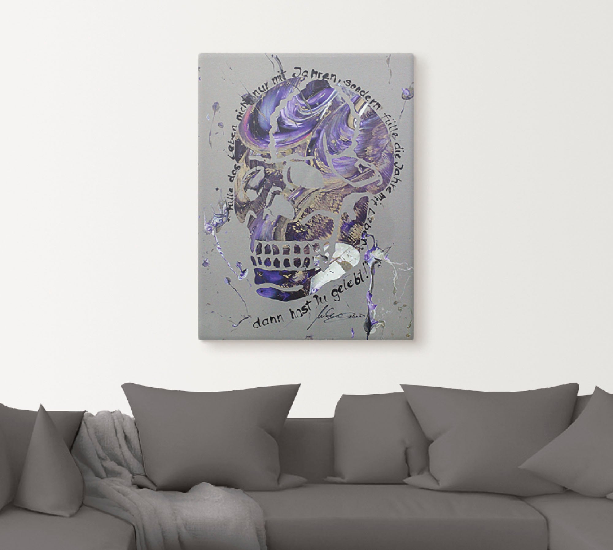Artland Leinwandbild »Totenkopf 3« Körper 1 Stk. tlg. als Leinwandbild in verschied. Größen