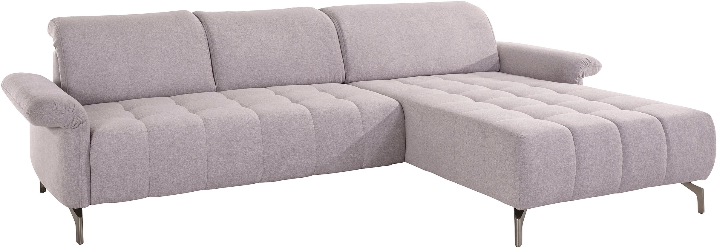 INOSIGN Ecksofa »Fresh L-Form«, Federkern, wahlweise Kopfteilverstellung und motorischer Vorziehsitz