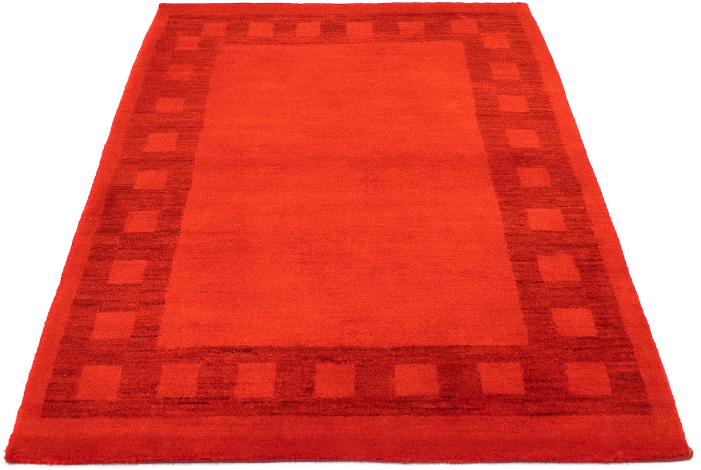 morgenland Wollteppich »Gabbeh - Indus - 156 x 98 cm - rot«, rechteckig, Wo günstig online kaufen