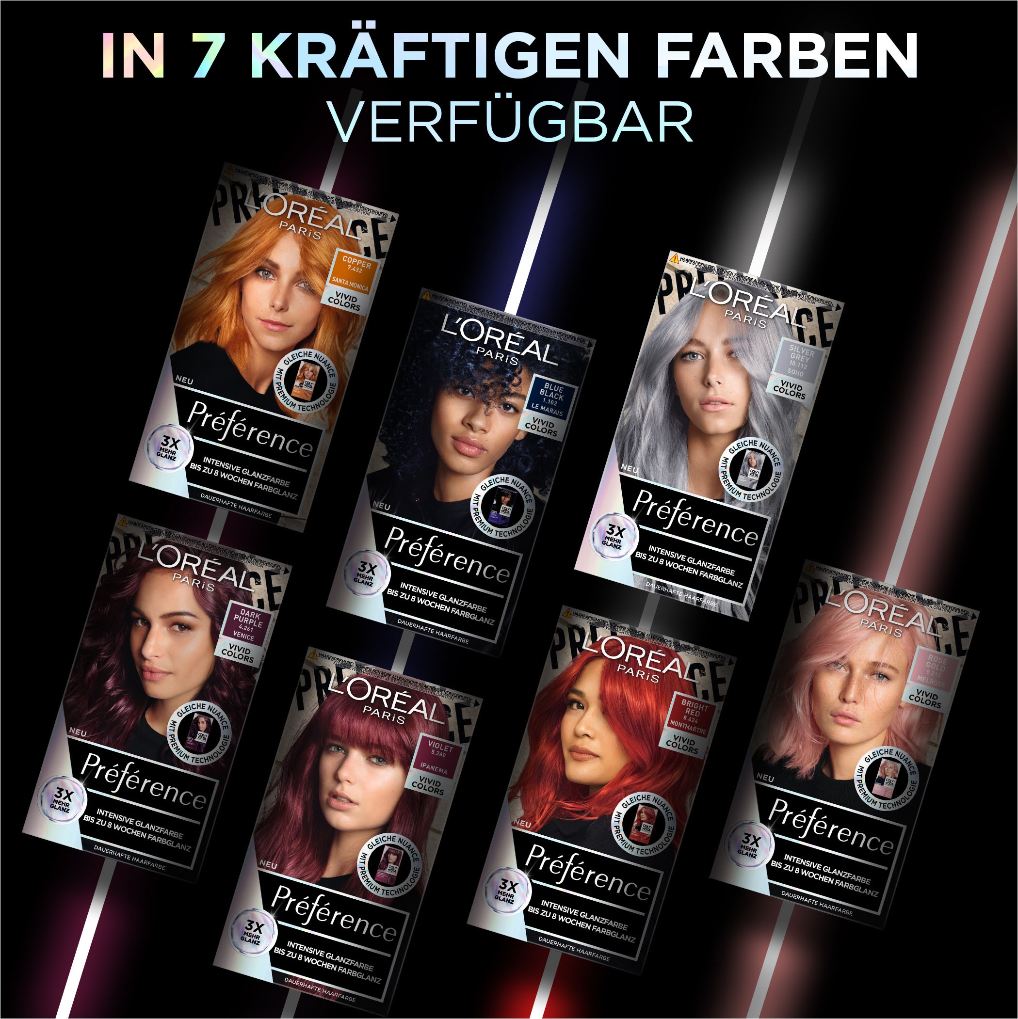 L'ORÉAL PARIS Coloration »Permanente Haarfarbe, Hellrot«, (Packung, 3 tlg.), mit pflegender Formel