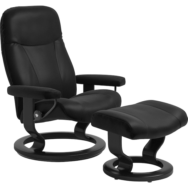 Stressless® Relaxsessel »Garda«, (Set, Relaxsessel mit Hocker), mit Hocker,  mit Classic Base, Größe M, Gestell Schwarz auf Raten bestellen